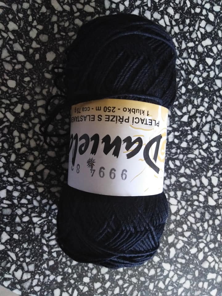 Příze Daniela černá 9994