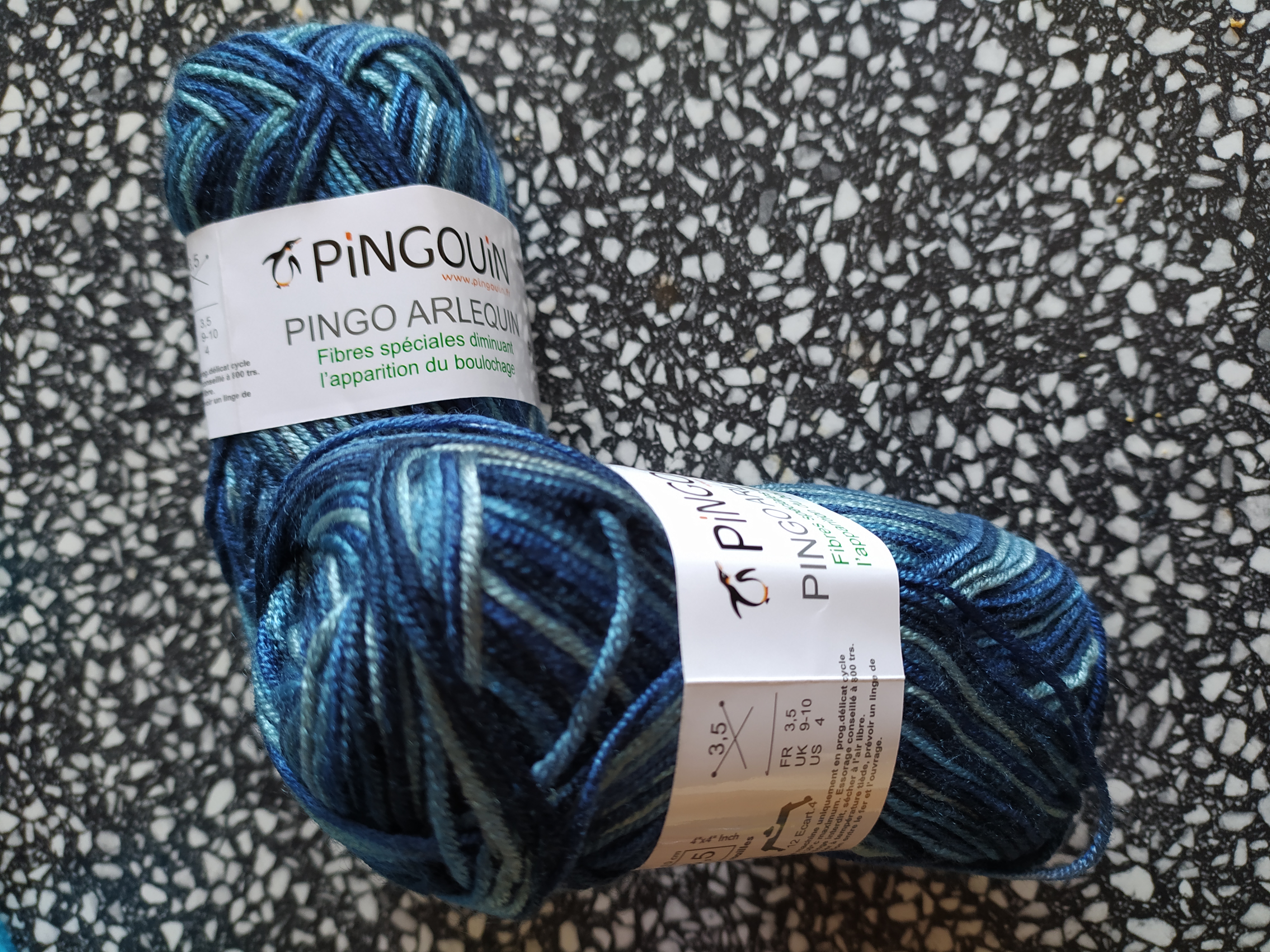 Příze Pingo Arlequin denimový melír 104