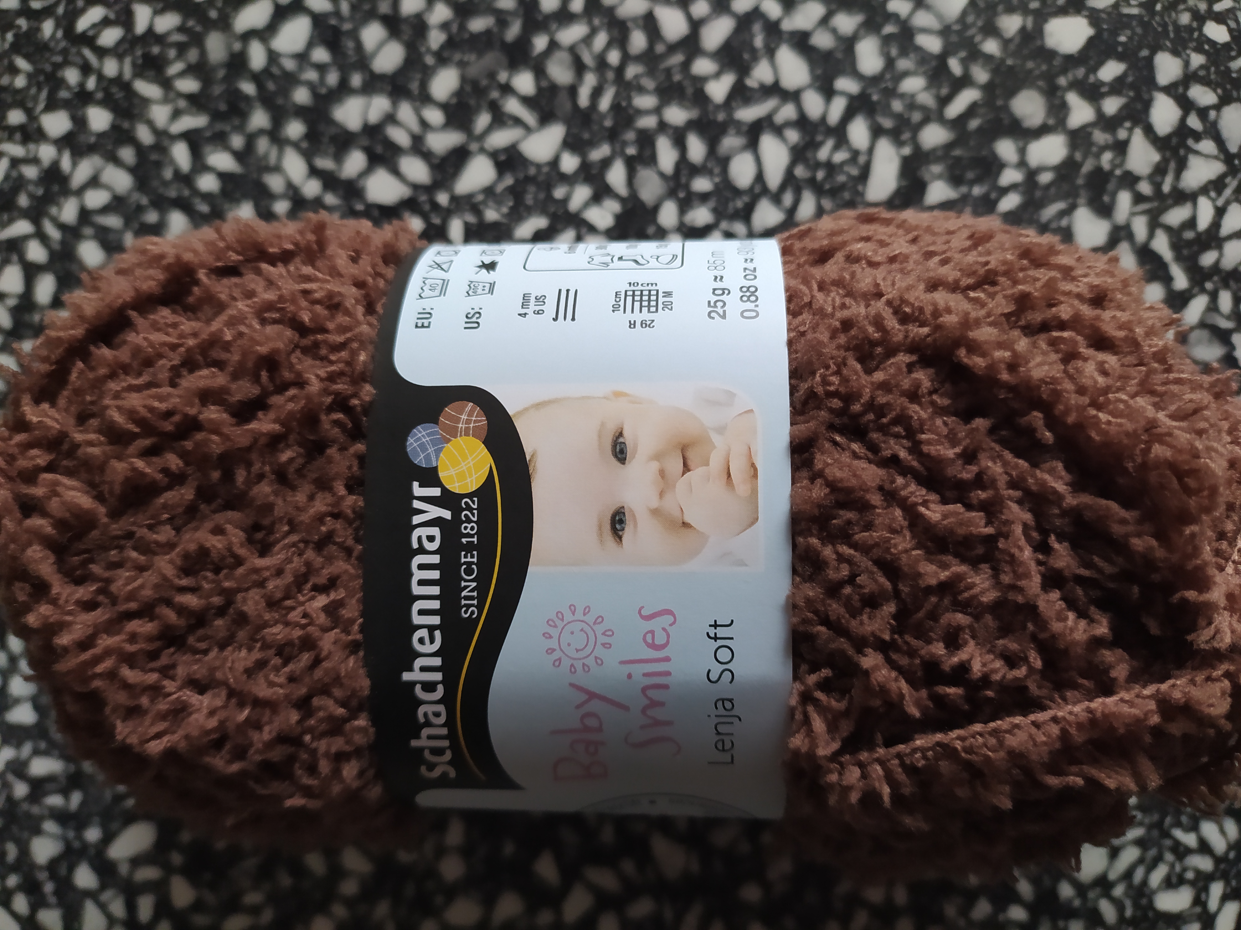 Příze Lenja Soft 25 g hnědá 1011