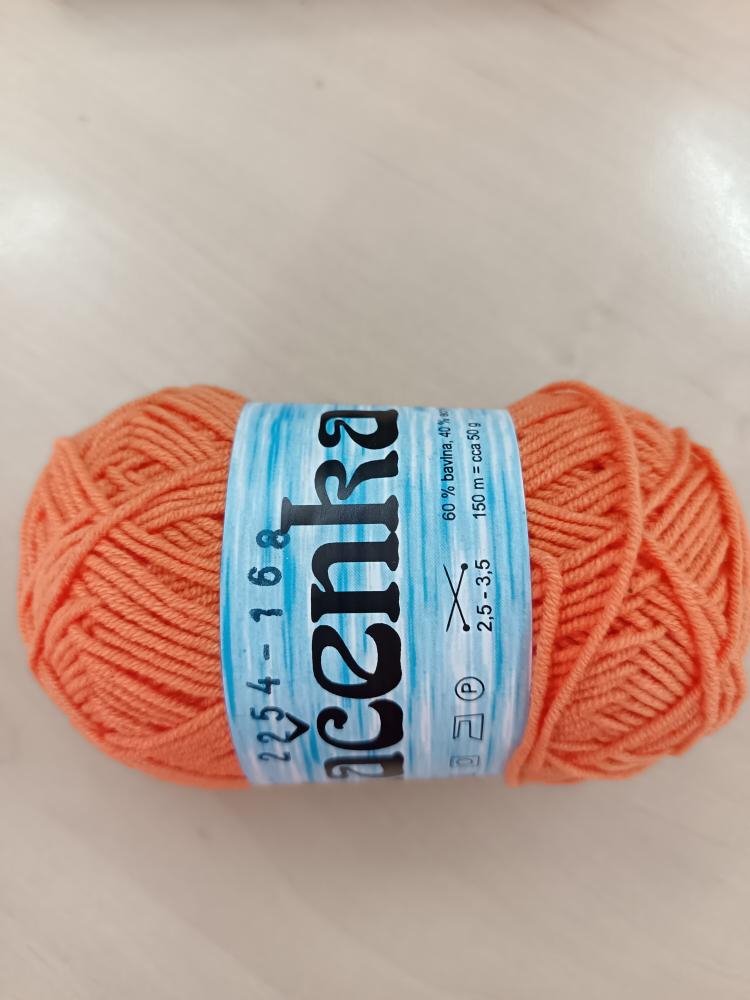 Příze Kačenka oranžová 2254