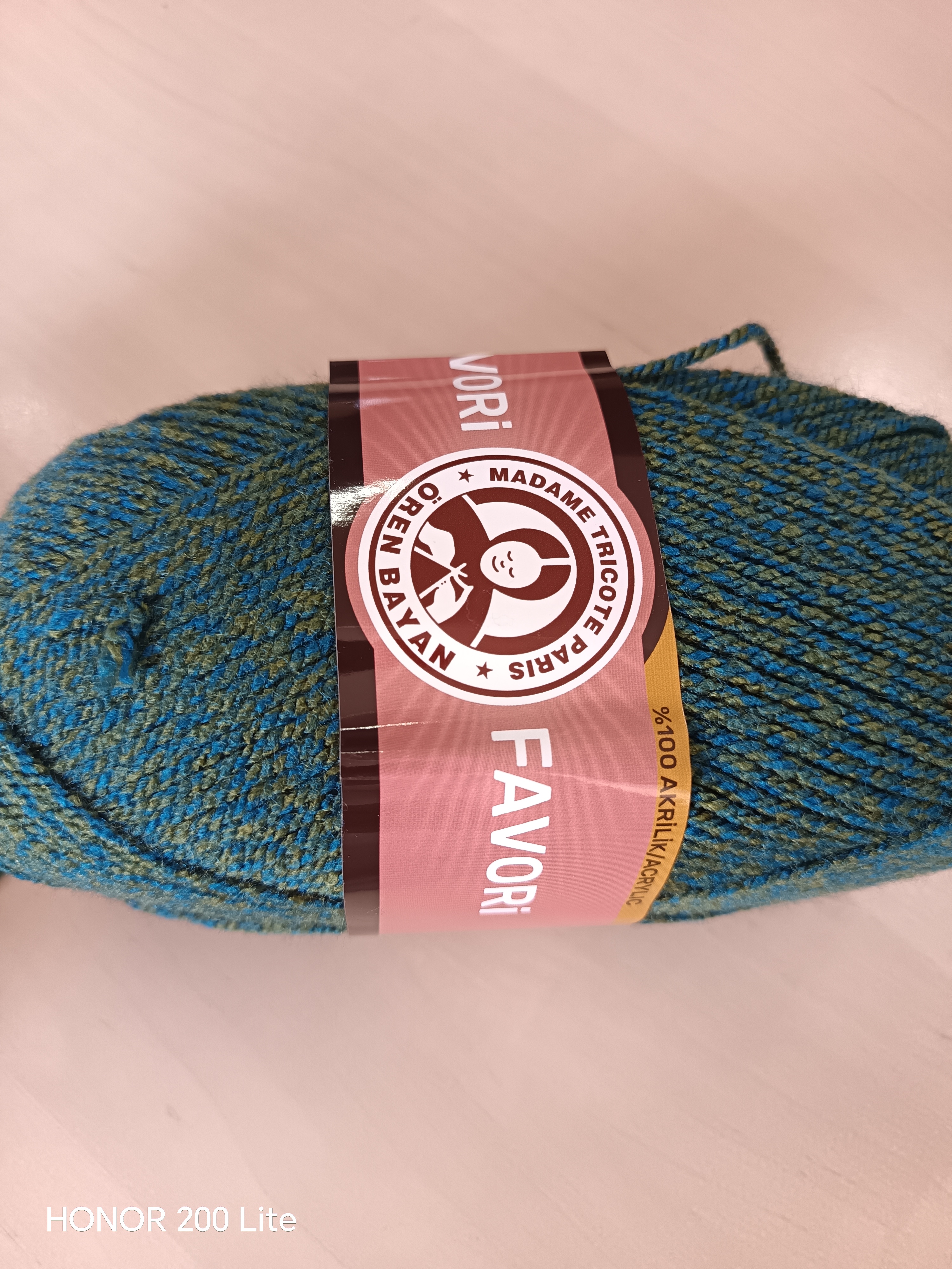 Příze FAVORI zelený melír 304