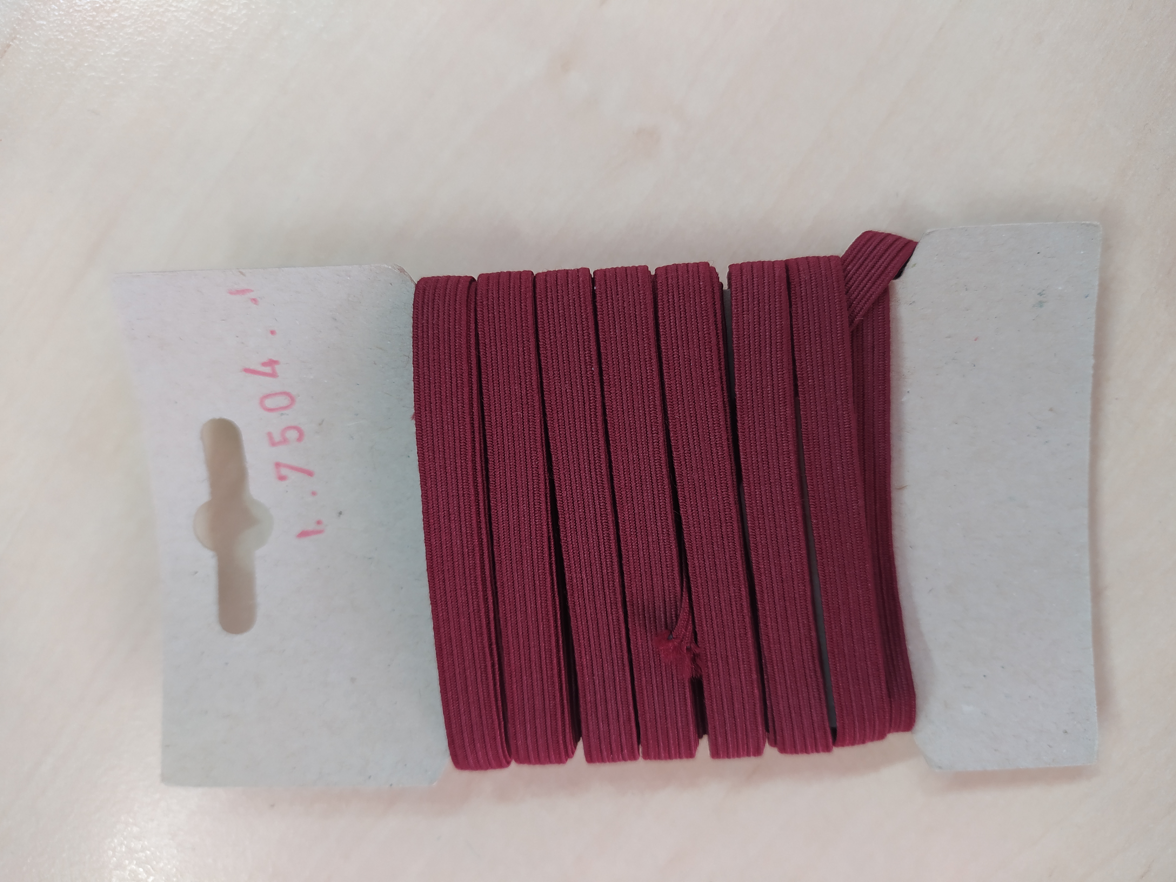 Pruženka 6,6 mm - karta 5 m vínová