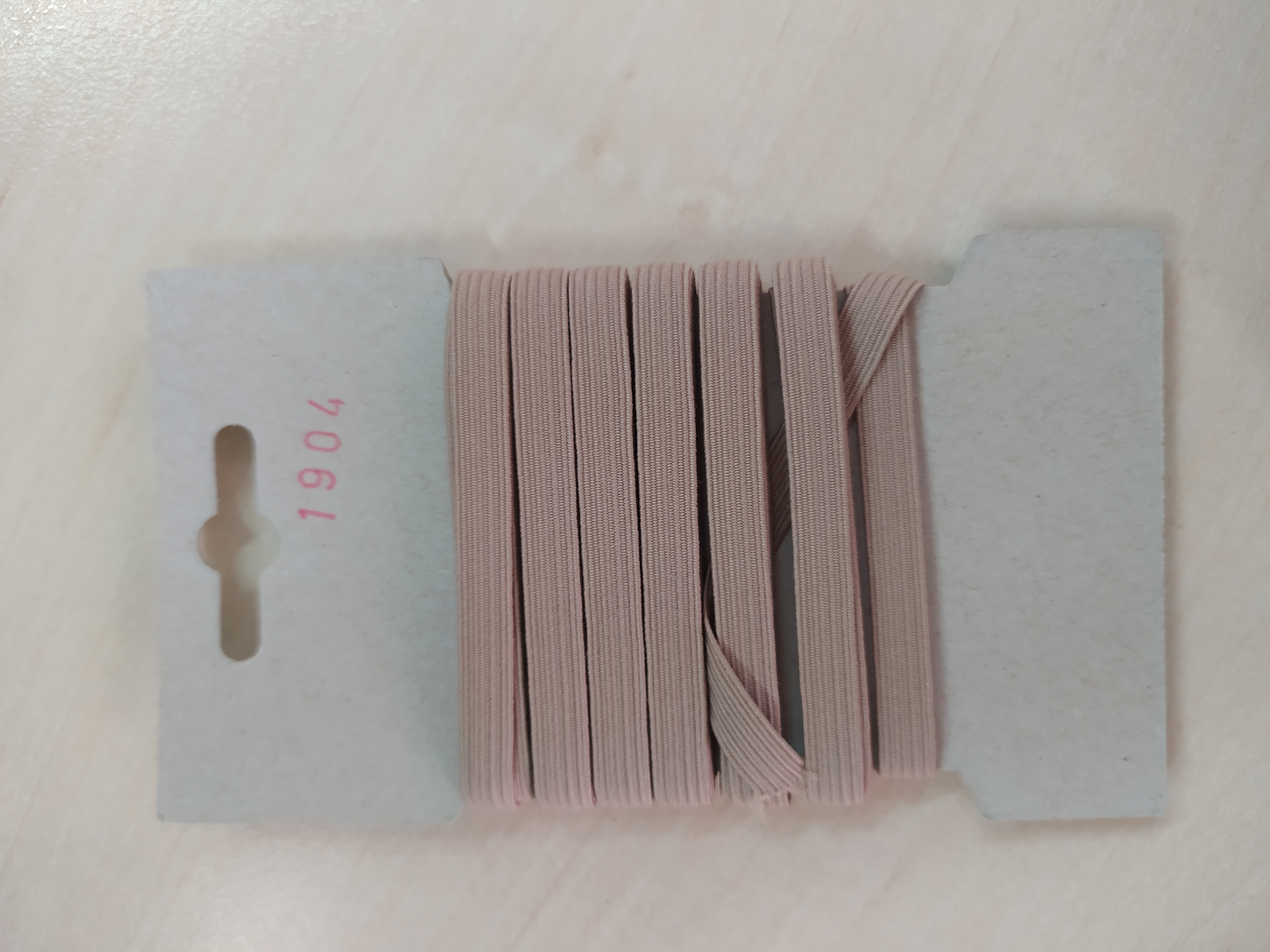 Pruženka 6,6 mm - karta 5 m tmavě béžová