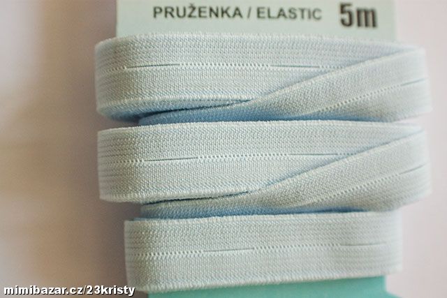 Pruženka dírková 15 mm bledě modrá