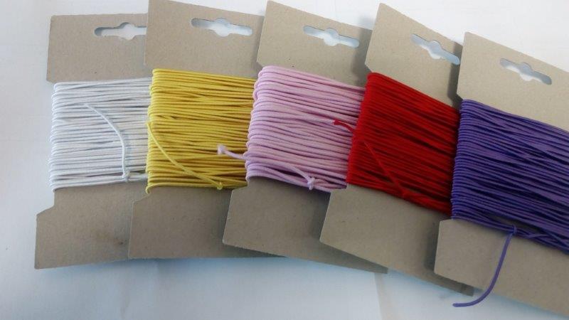 Klobouková guma 1,2 mm - karta 10 m světle růžová