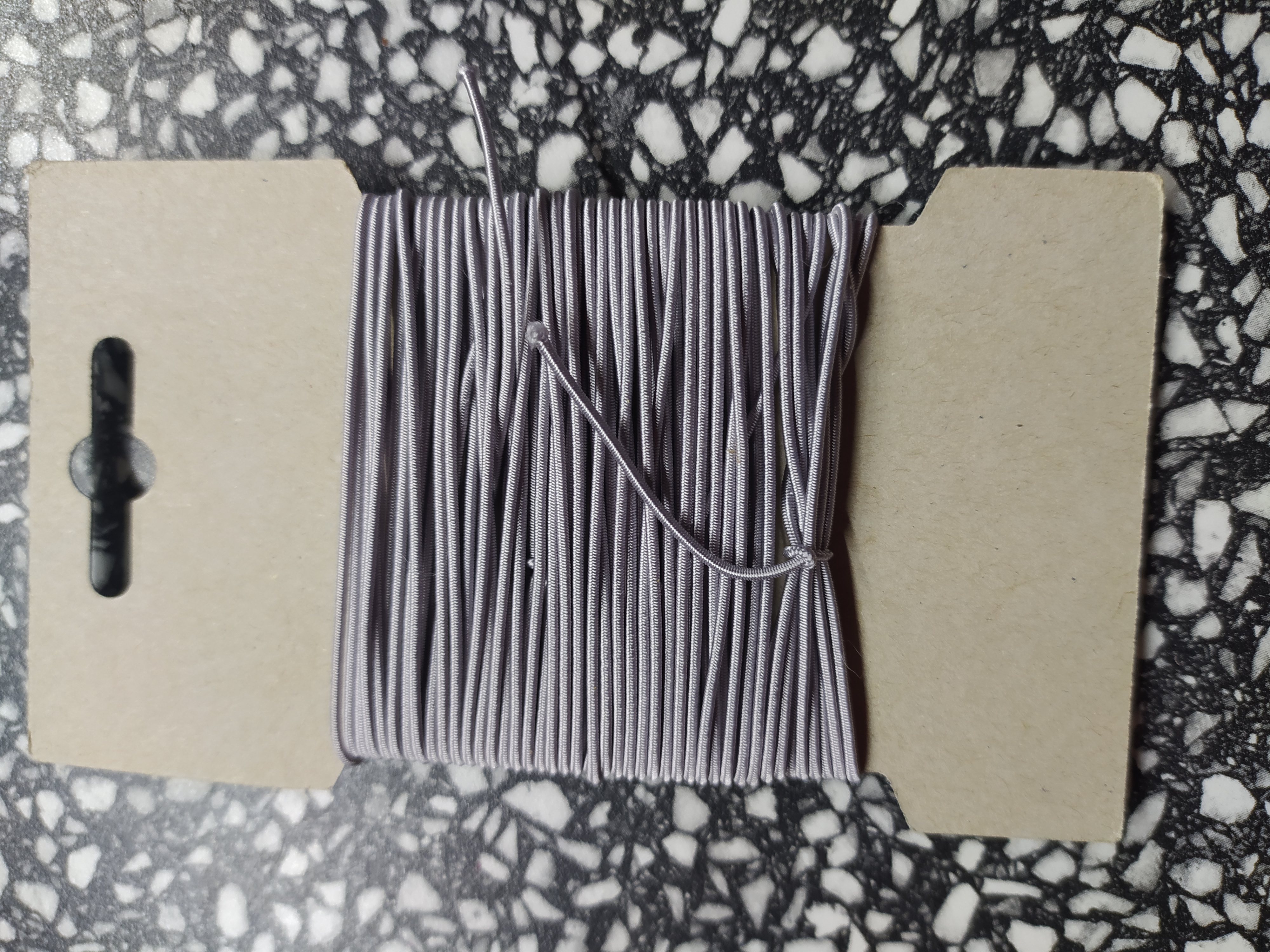 Klobouková guma 1,2 mm - karta 10 m světle šedá