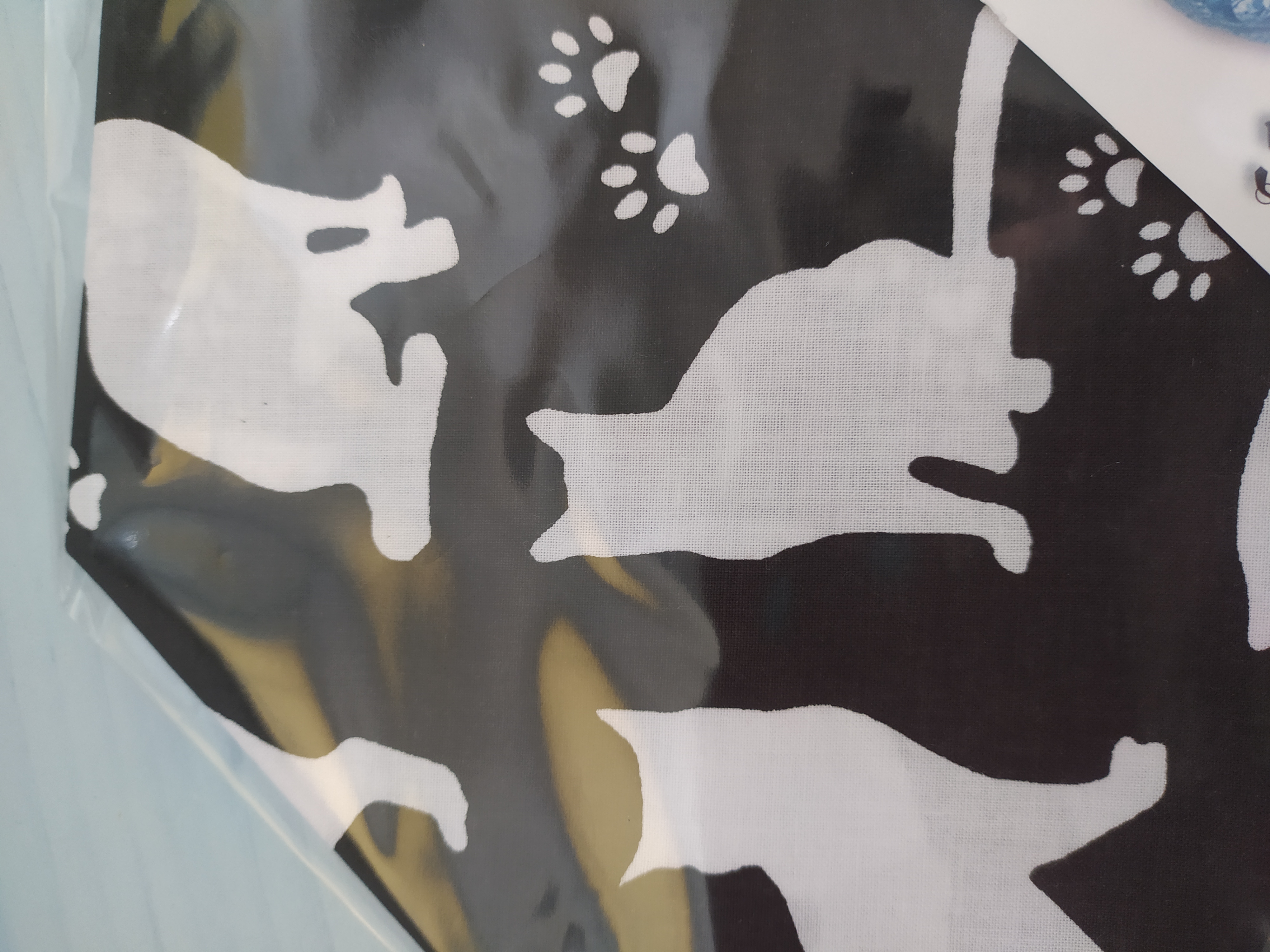 Bavlněný šátek dětský 45 x 45 cm, siluety koček