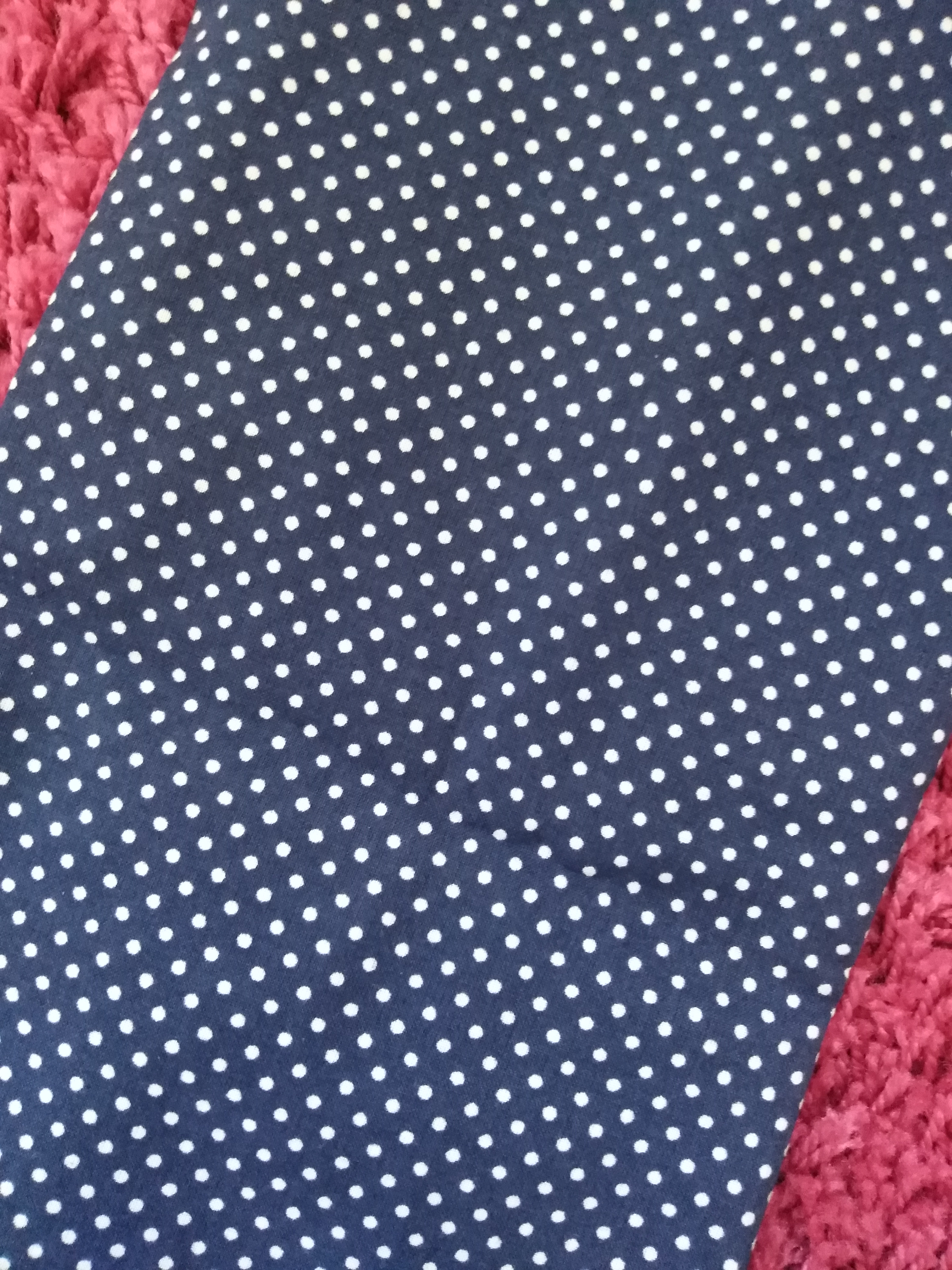 Bavlněný šátek 65 x 65 cm, modro bílý puntík 2 mm