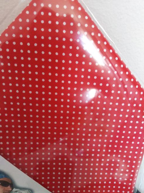 Bavlněný šátek 65 x 65 cm, červeno bílý puntík 2 mm