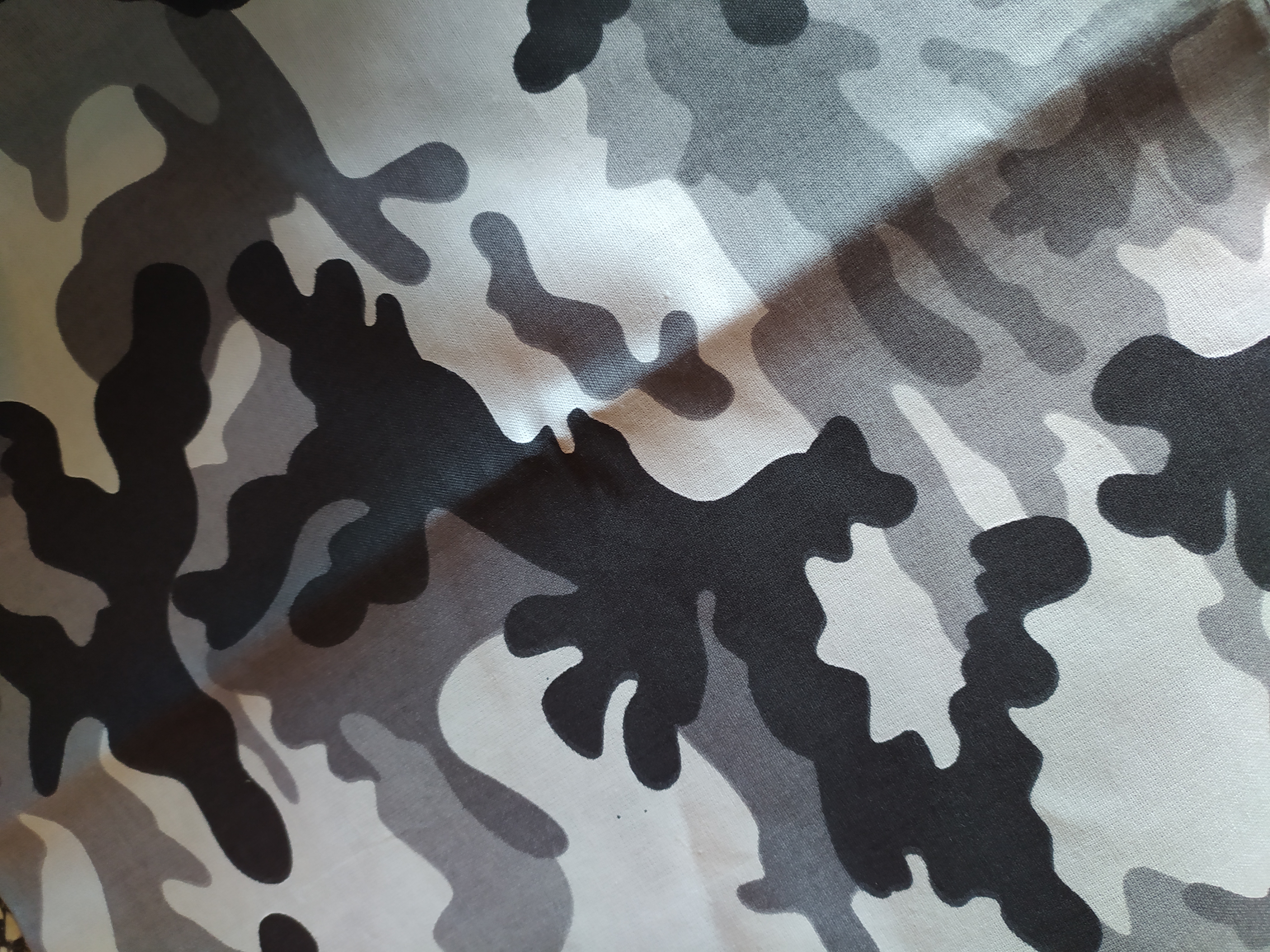 Bavlněný šátek 65 x 65 cm, maskáč šedý