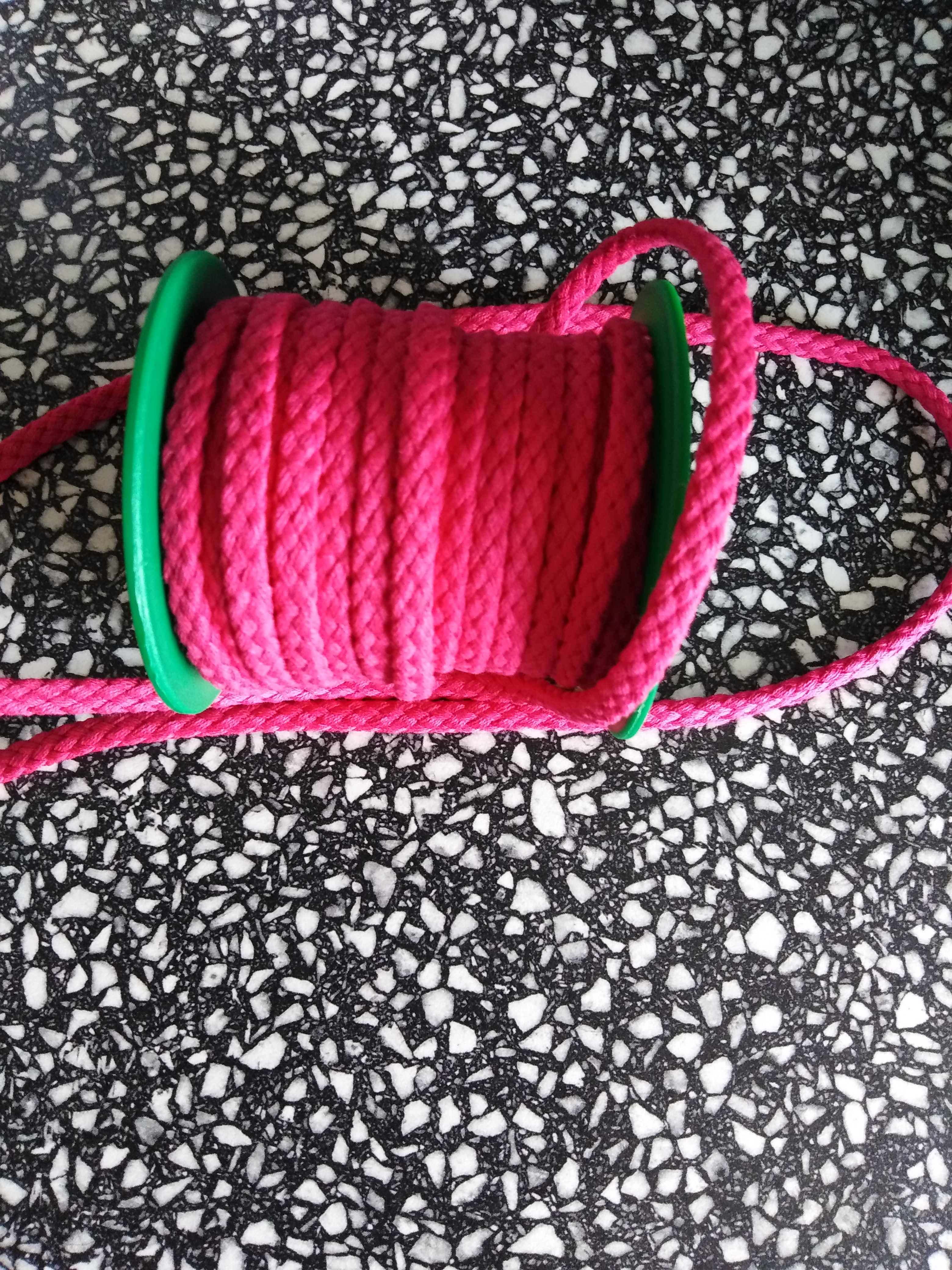 Šňůra proplétaná bavlněná 5,3 mm růžová