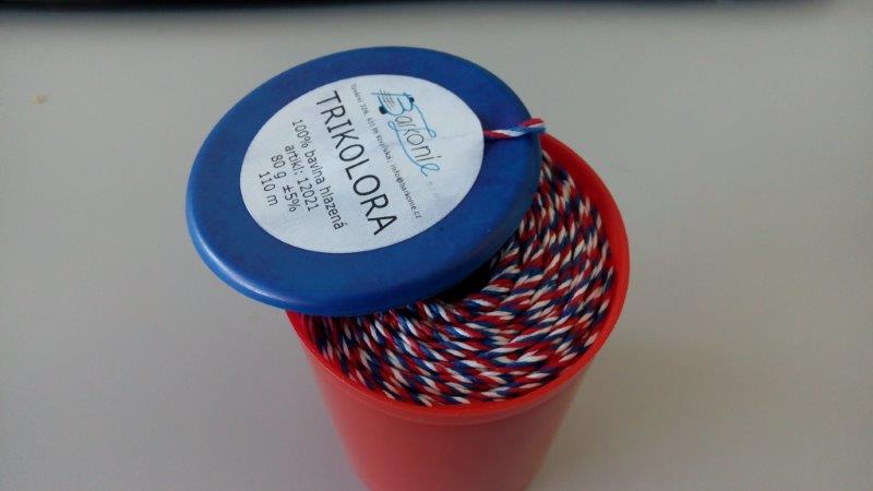 Šňůra kroucená trikolora 500 m 1,4 mm