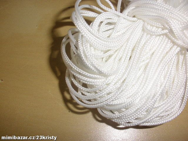 Šňůra pletená žaluziová 1,4 mm bílá