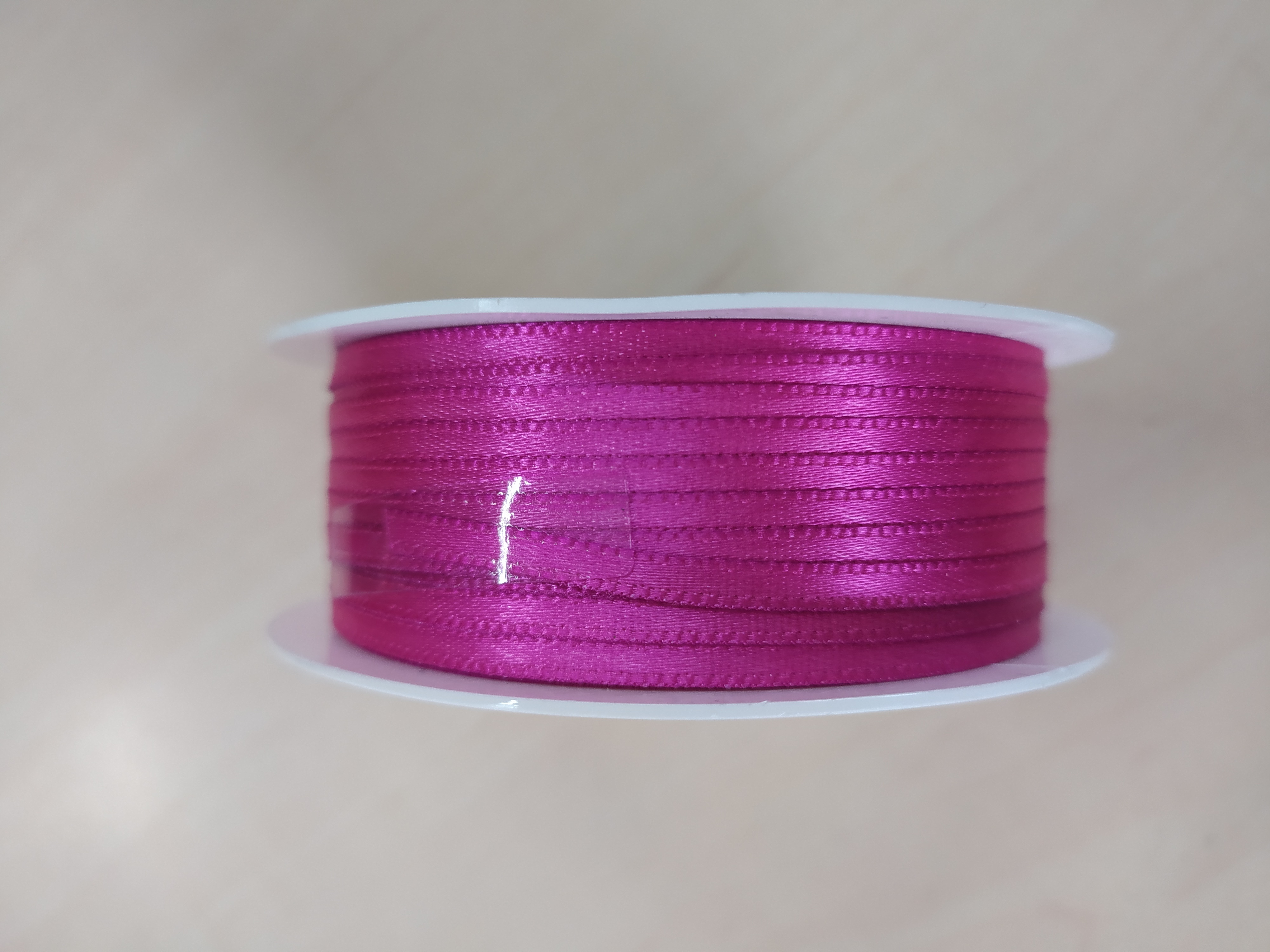 Stuha saténová 3 mm růžová