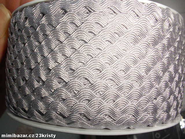 Stuha hadovka 6,4 mm světle šedá