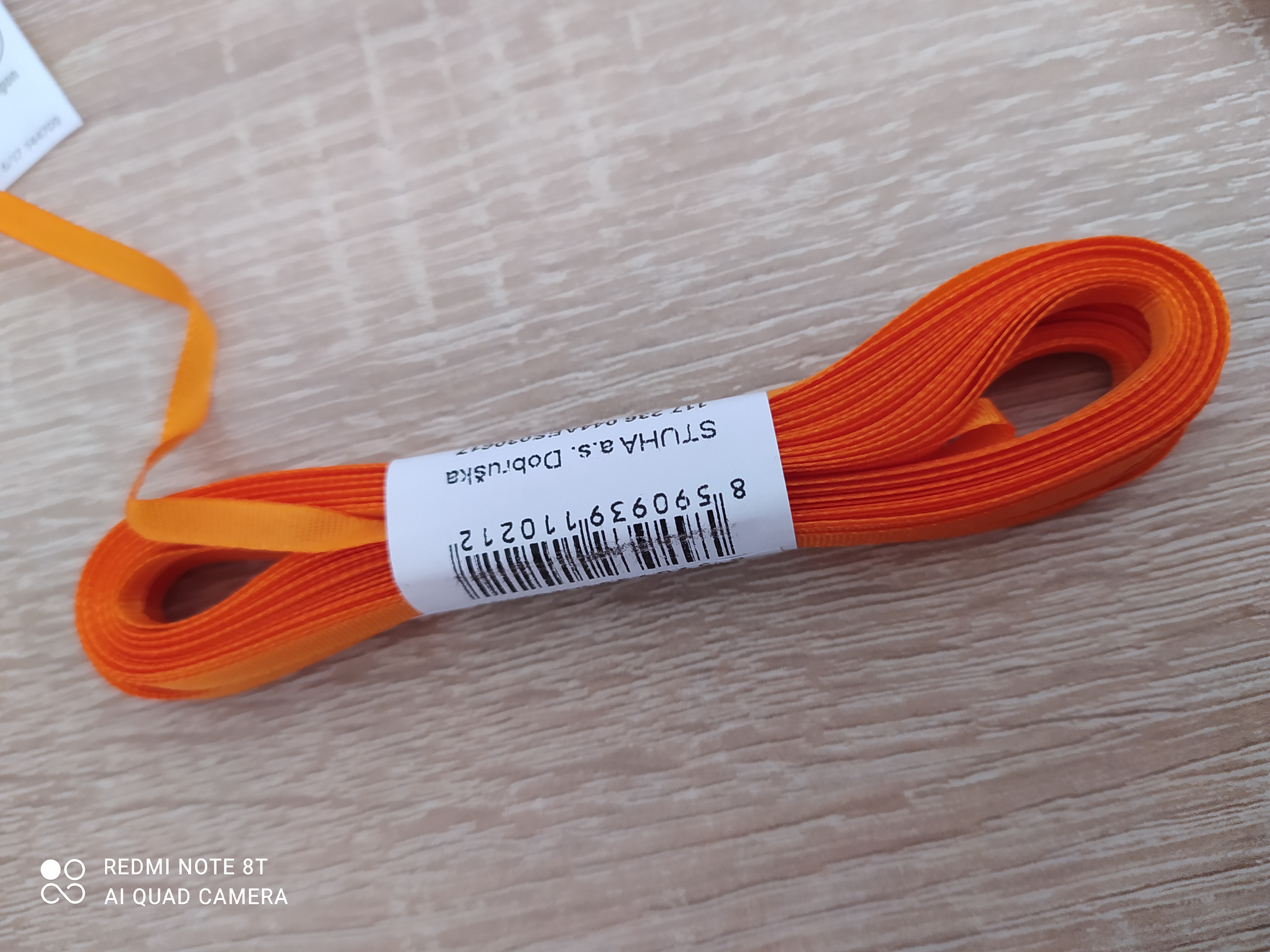 Stuha taftová 4 mm oranžová