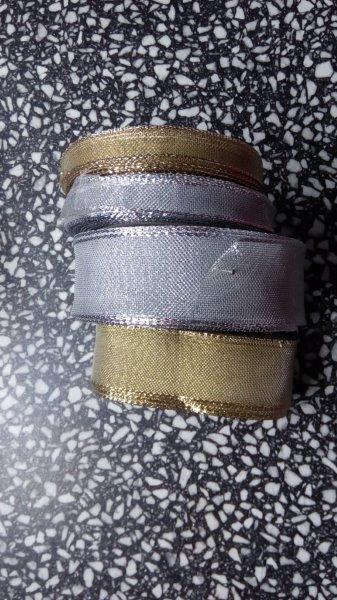 Stuha monofilová s drátem 10 mm stříbrná