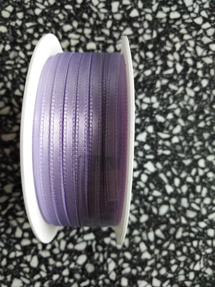 Stuha saténová 3 mm světle fialová