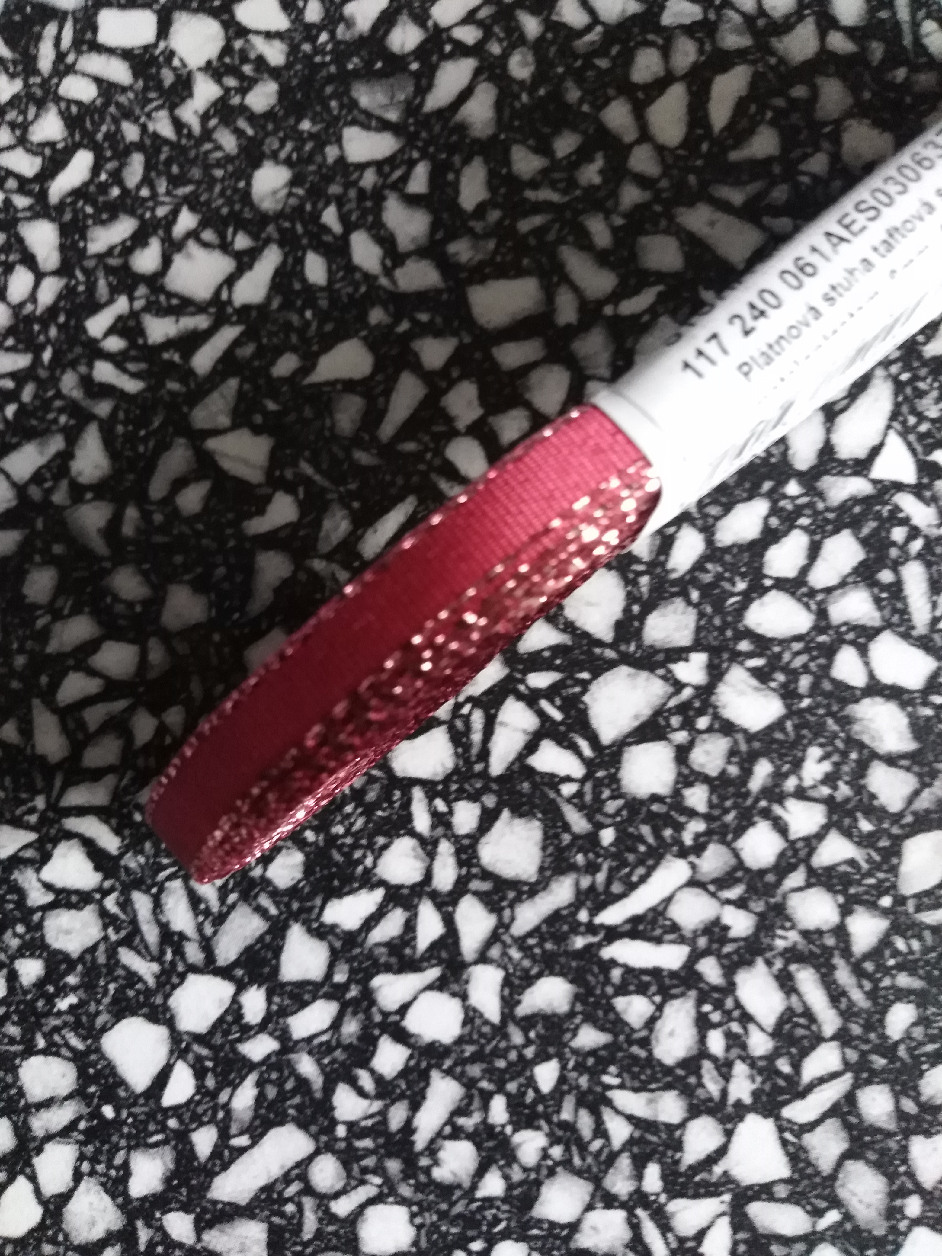 Stuha taftová s rexorem 6 mm vínová+zlato