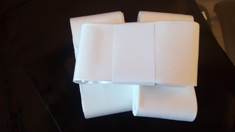 Stuha taftová 72 mm bílá