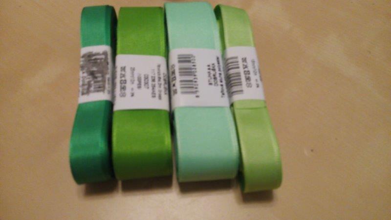 Stuha taftová 9 mm zelenožlutá