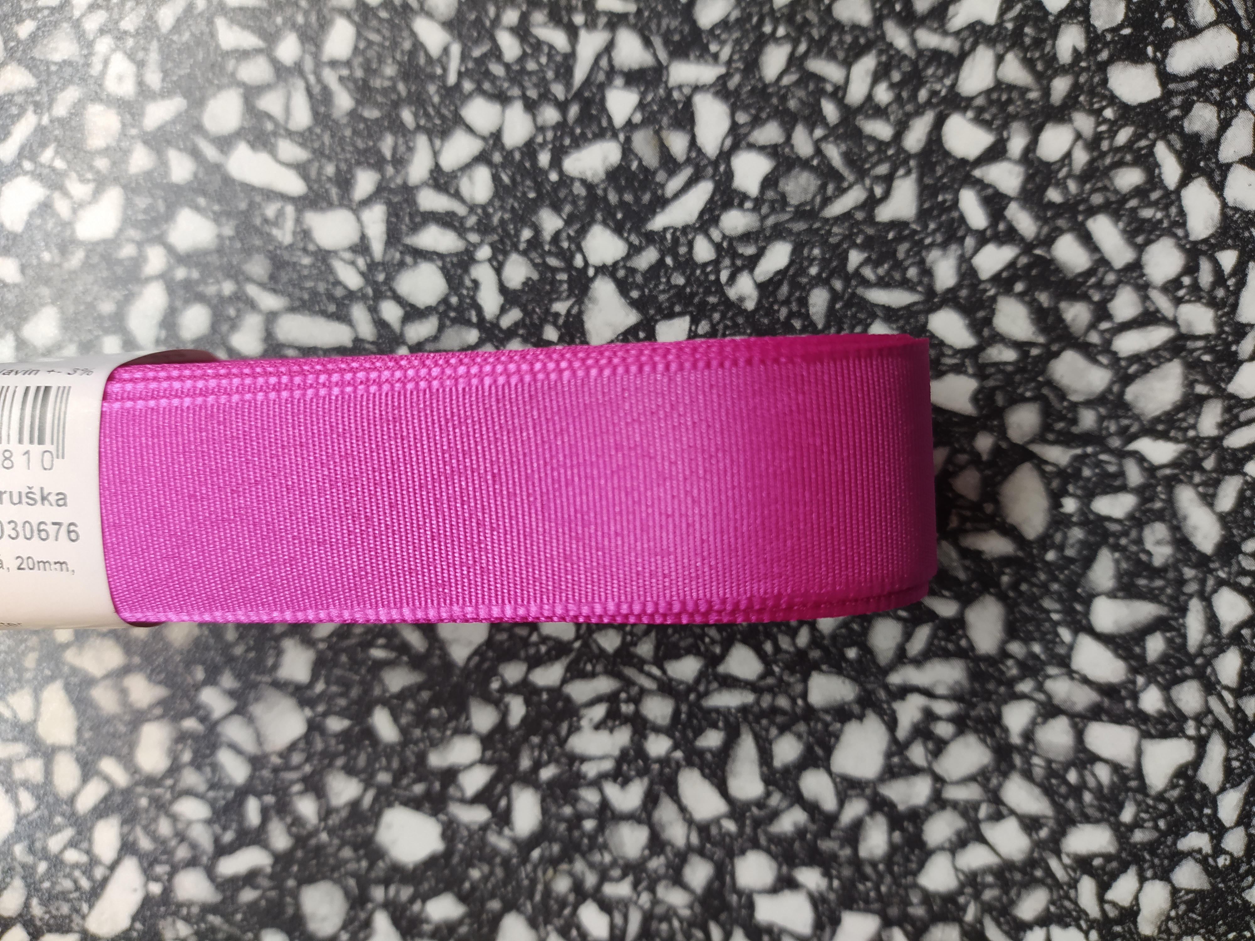Stuha taftová 20 mm růžová