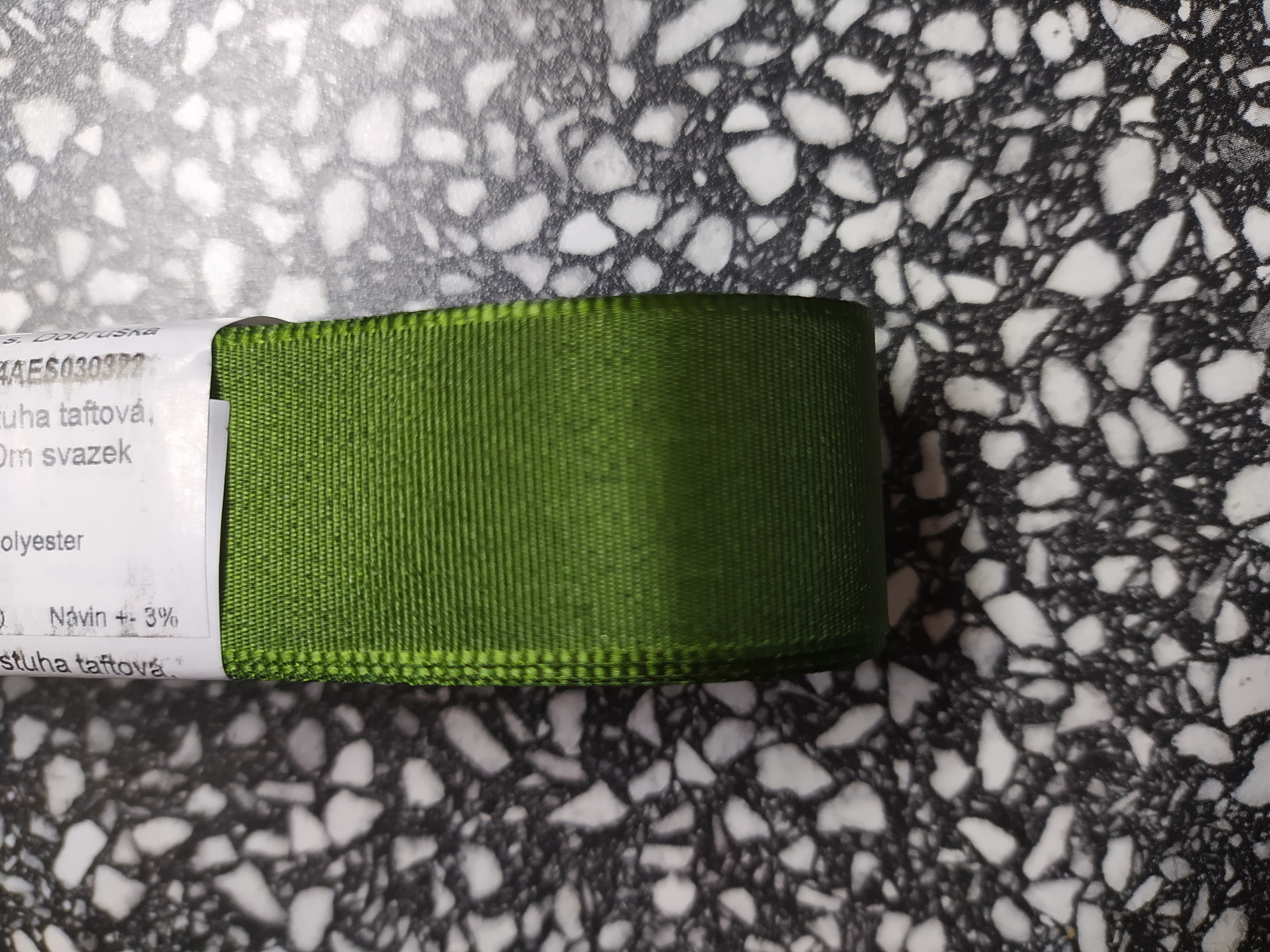 Stuha taftová 25 mm olivová zeleň