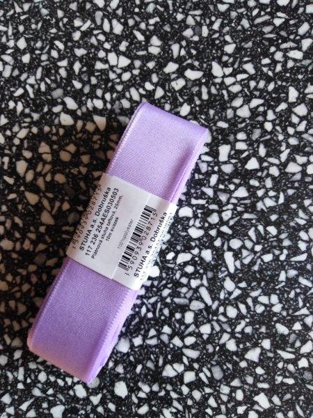 Stuha taftová 25 mm světle fialová