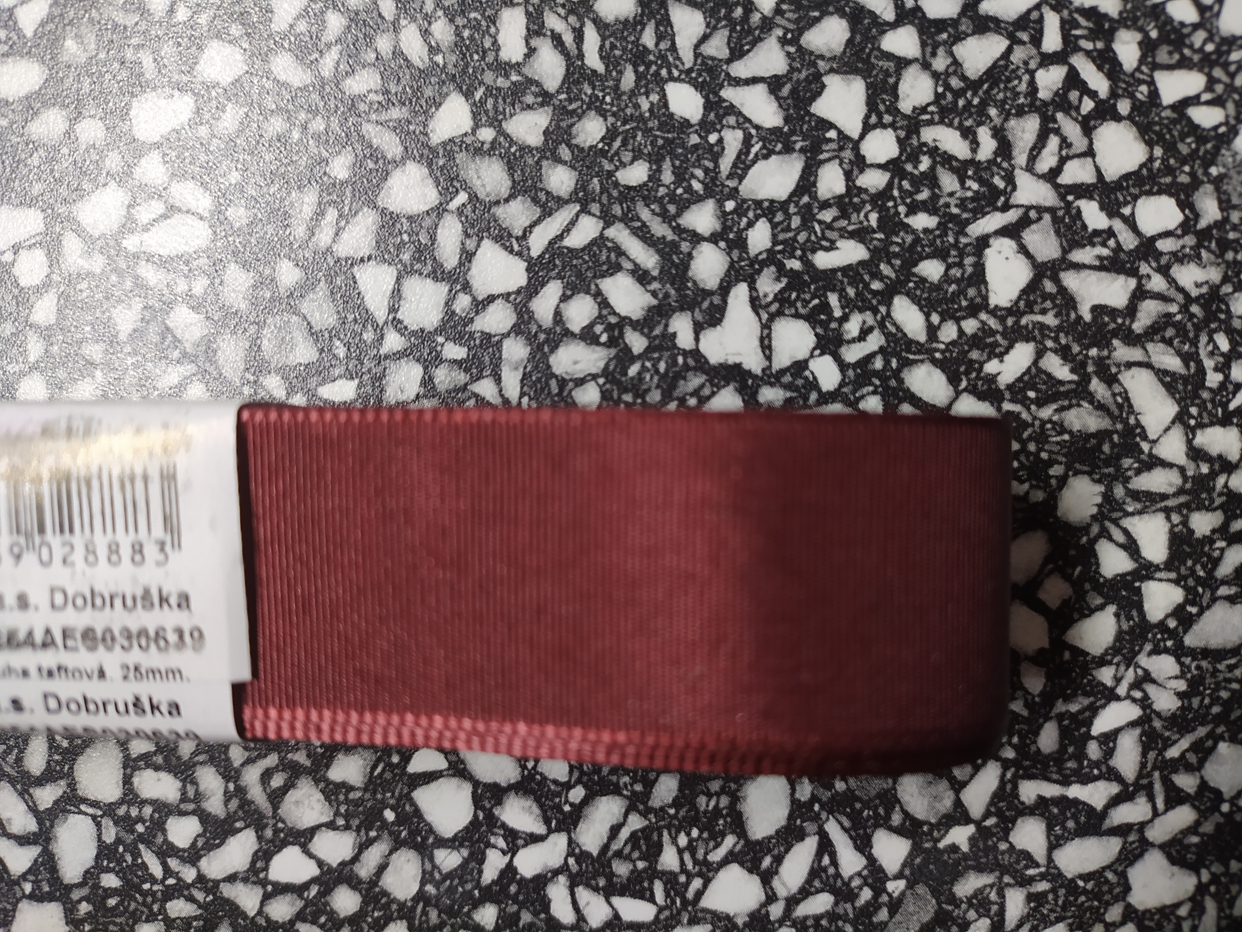 Stuha taftová 25 mm vínová