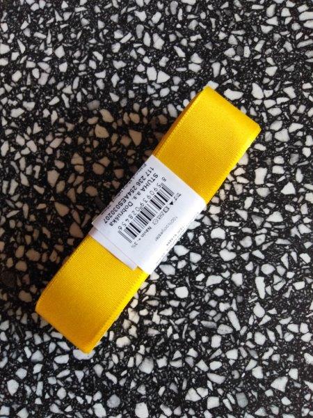 Stuha taftová 25 mm žlutá