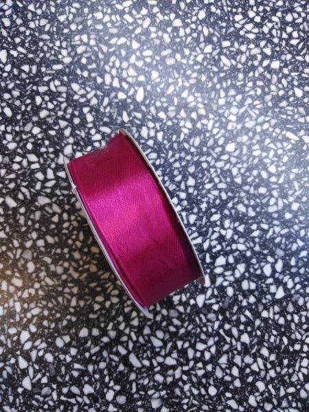 Stuha atlasová jednolící 25 mm fuchsie