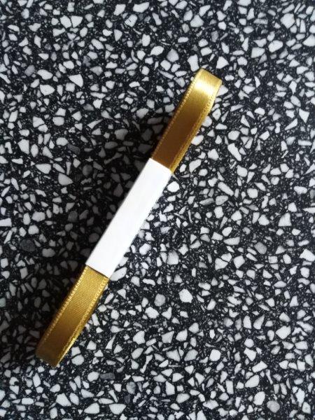 Stuha atlasová oboulící 10 mm zlatá