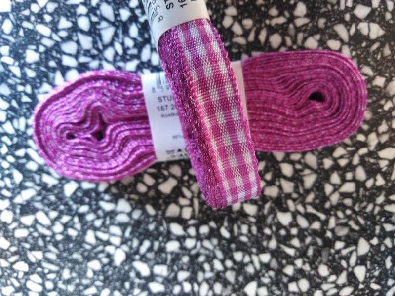 Stuha kostka 10 mm cyklámen