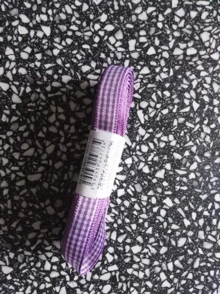 Stuha kostka káro 5 mm fialová