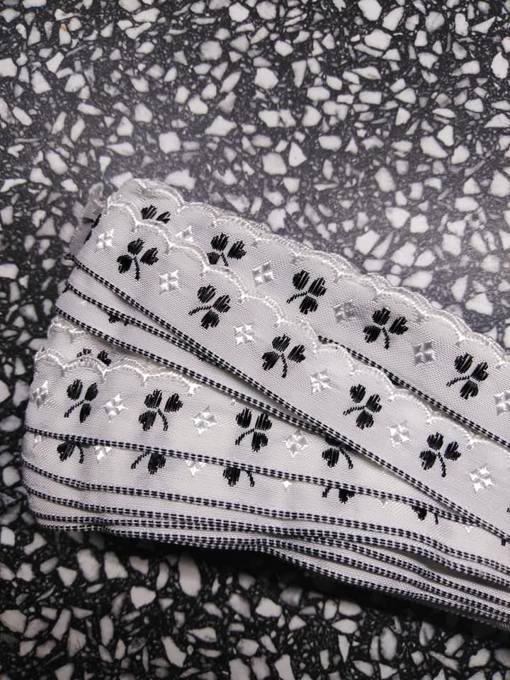 Stuha zoubková 16 mm černá