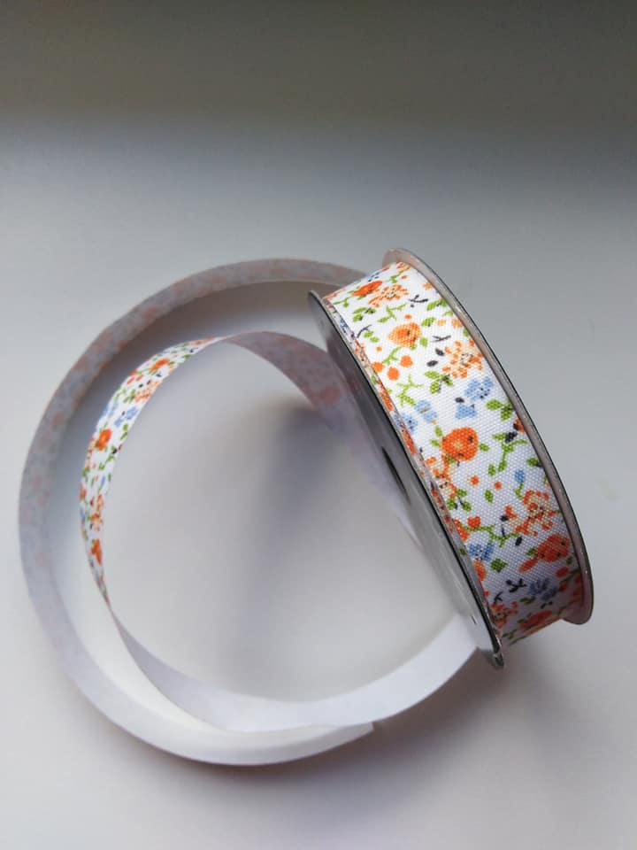 Stuha samolepící 15 mm žlutá oranžová