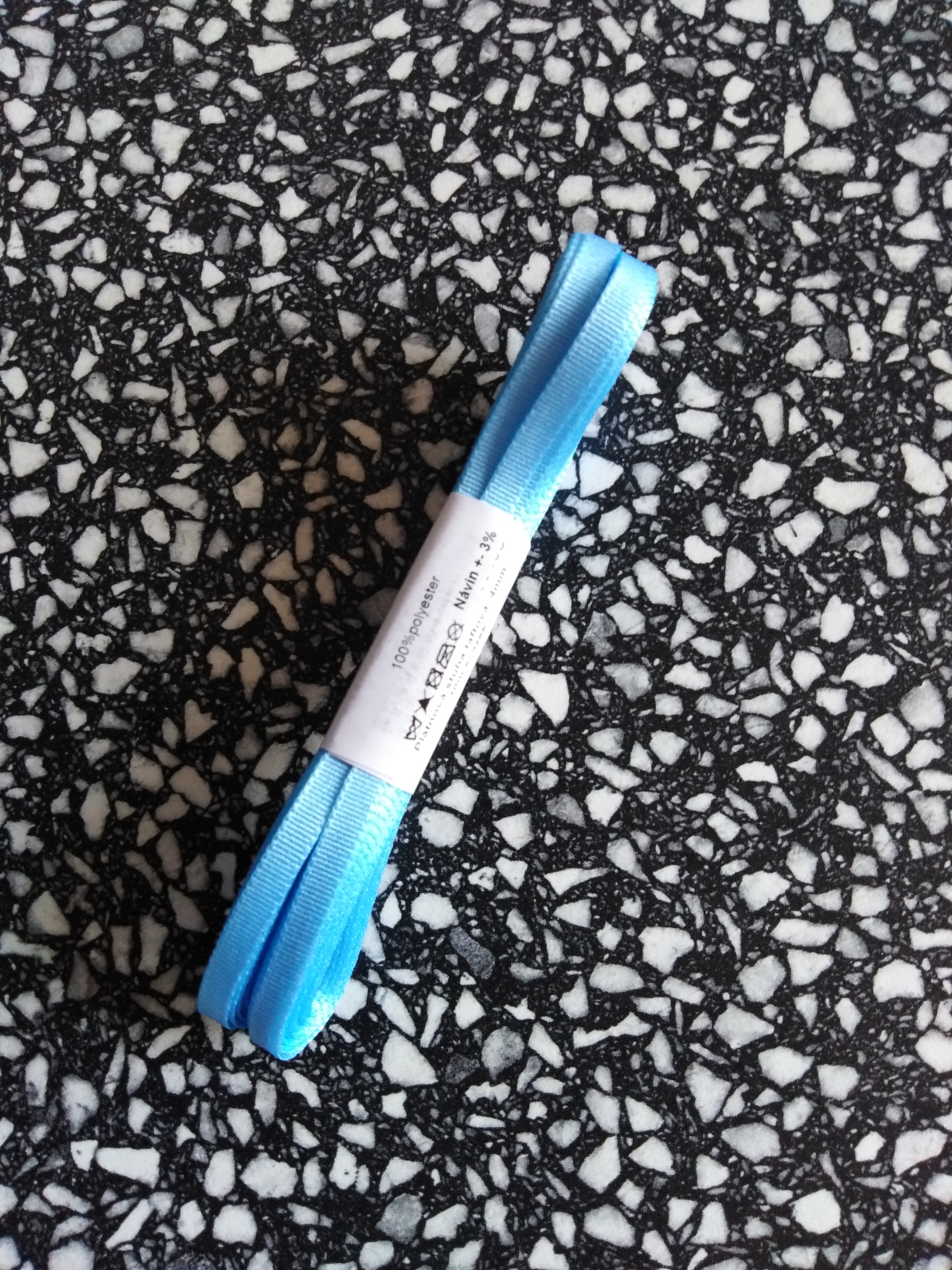 Stuha taftová 4 mm světle modrá