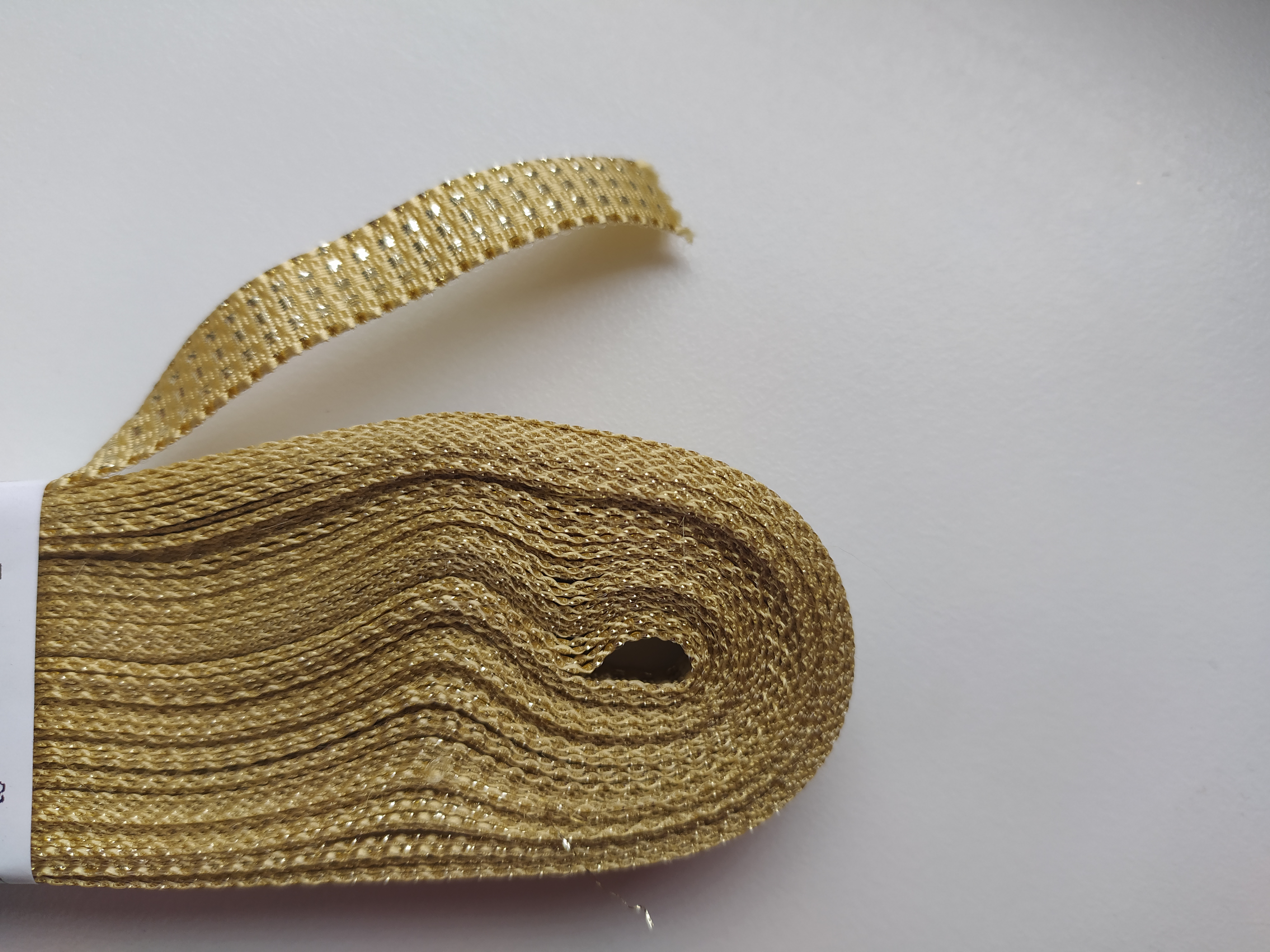 Stuha plátnová s MTP 10 mm zlatozlatá