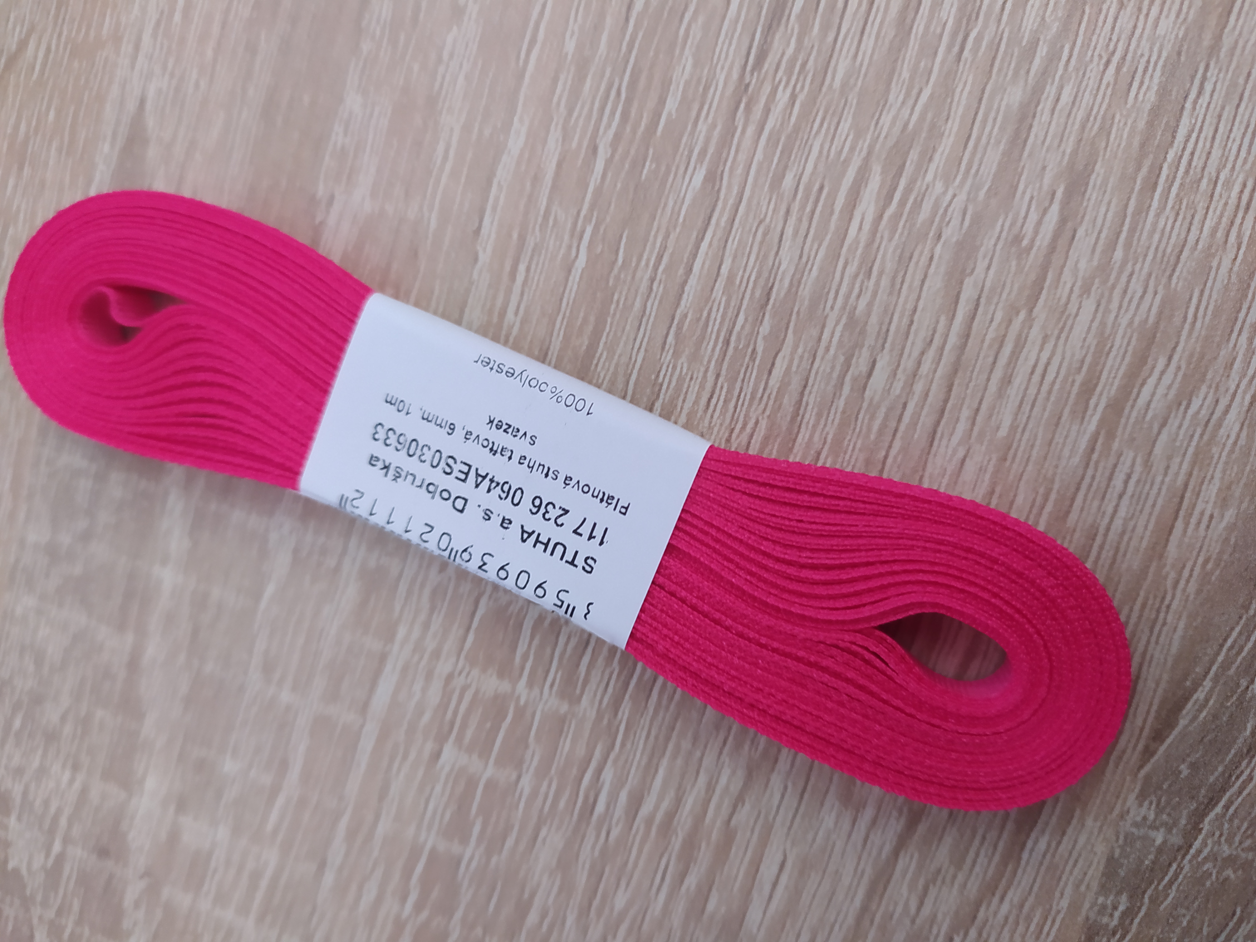 Stuha taftová 6 mm malinová