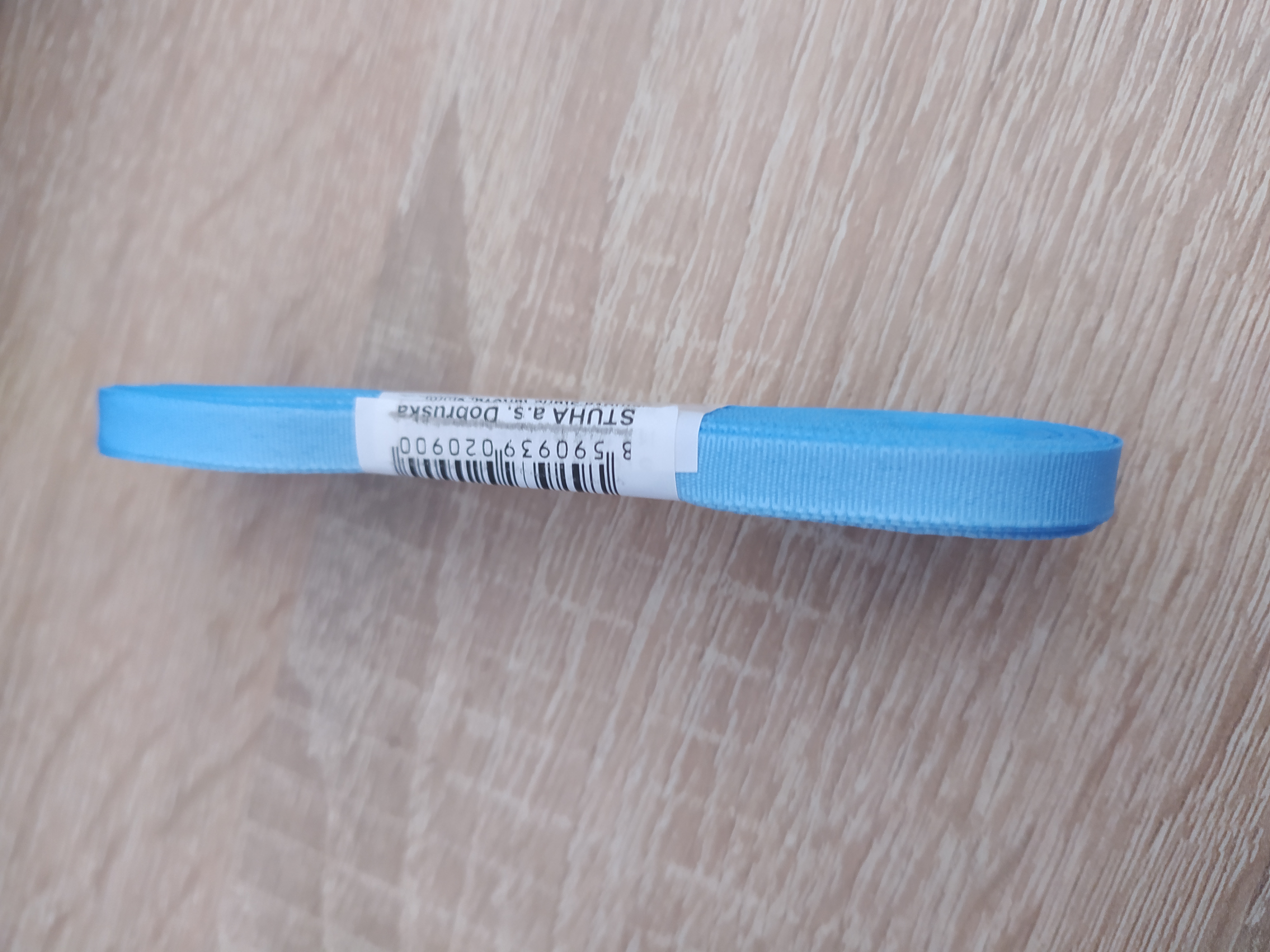 Stuha taftová 6 mm světle modrá