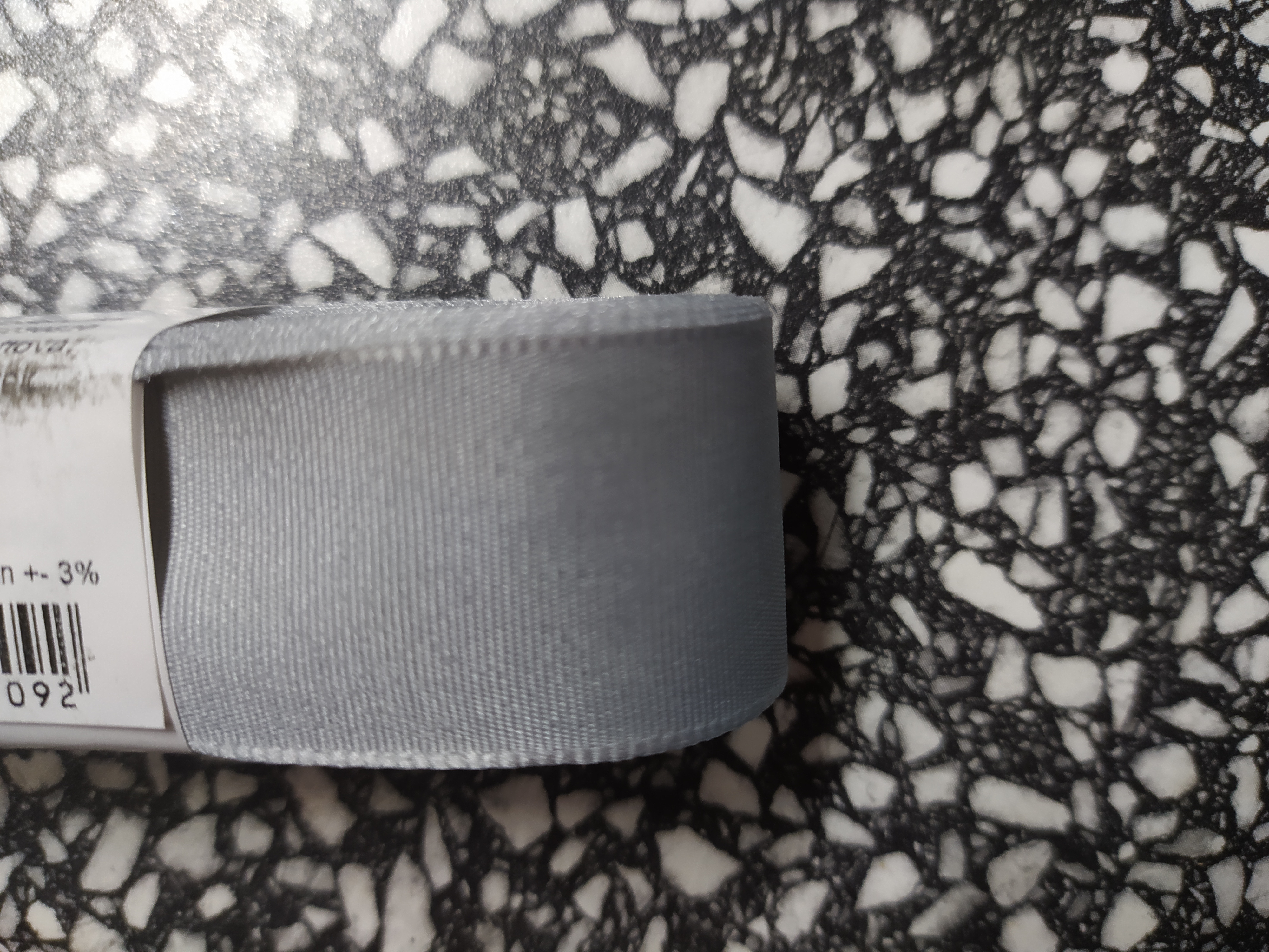 Stuha taftová 25 mm šedá