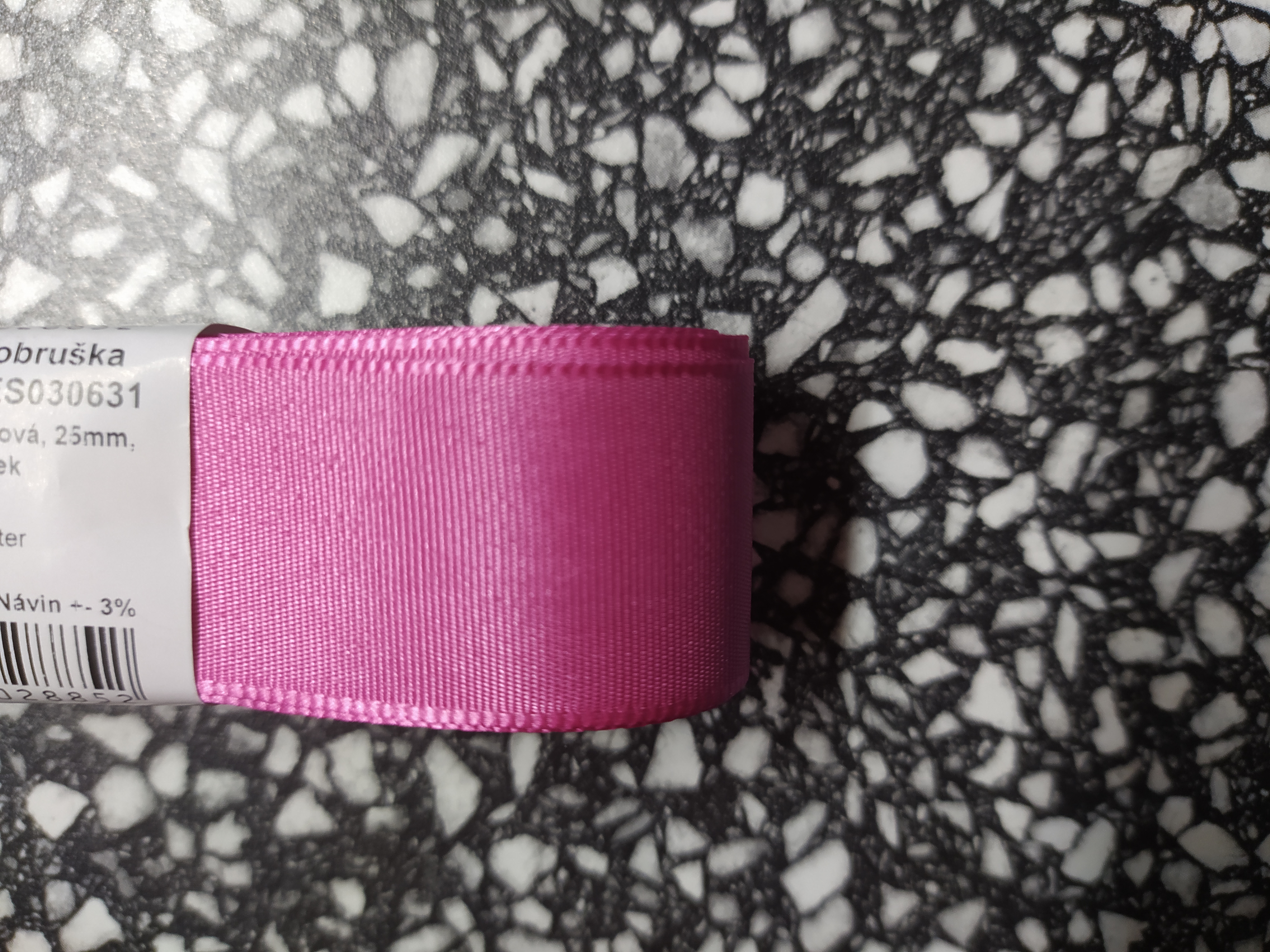 Stuha taftová 25 mm cyklámen