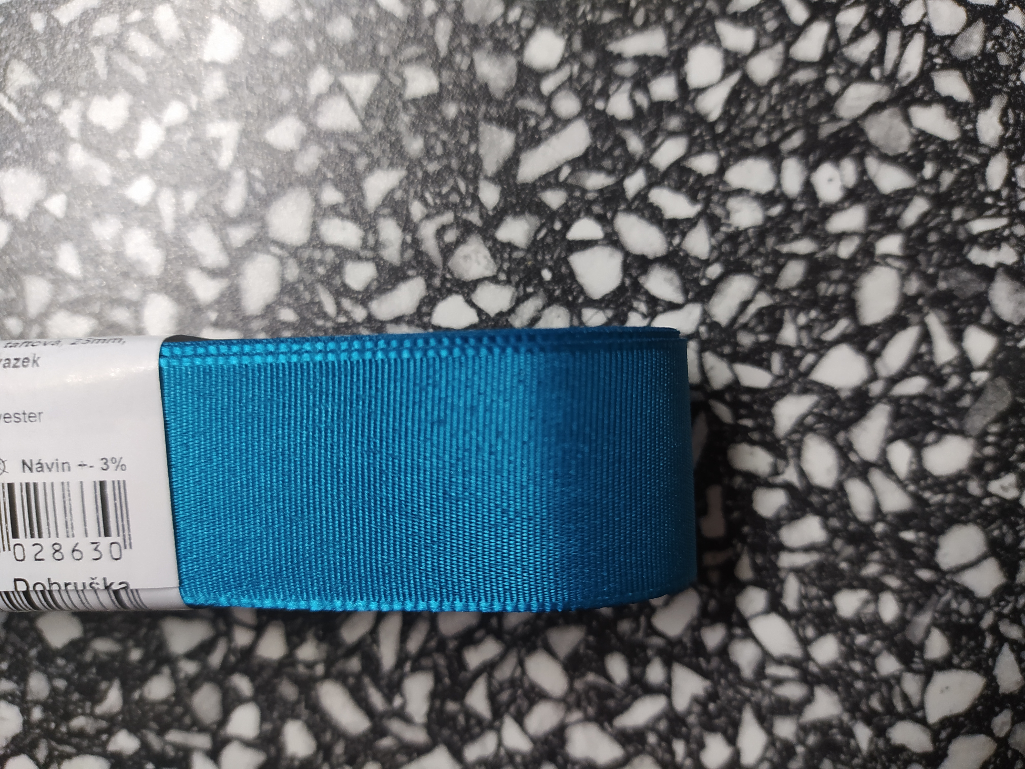 Stuha taftová 25 mm petrol