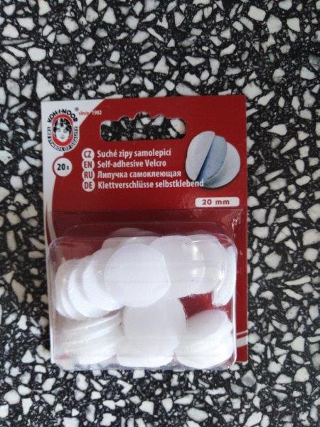 Stuhový uzávěr výseky 20 ks blistr bílé