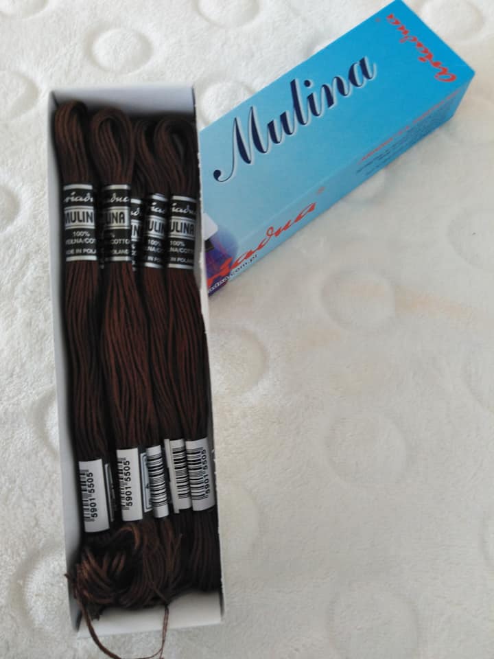 Příze na vyšívání Mulina - Ariadna temně hnědá 1785