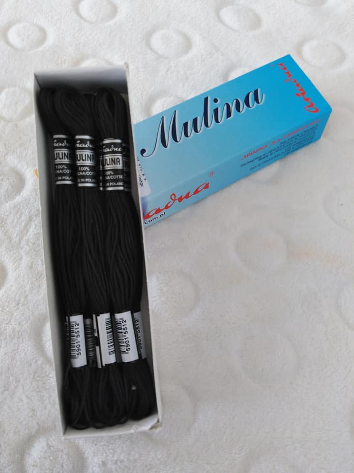 Příze na vyšívání Mulina - Ariadna hnědočerná 1786