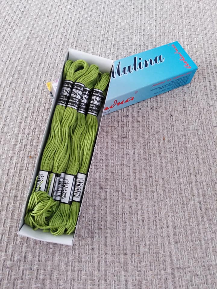 Příze na vyšívání Mulina - Ariadna artyčok zeleň 1684