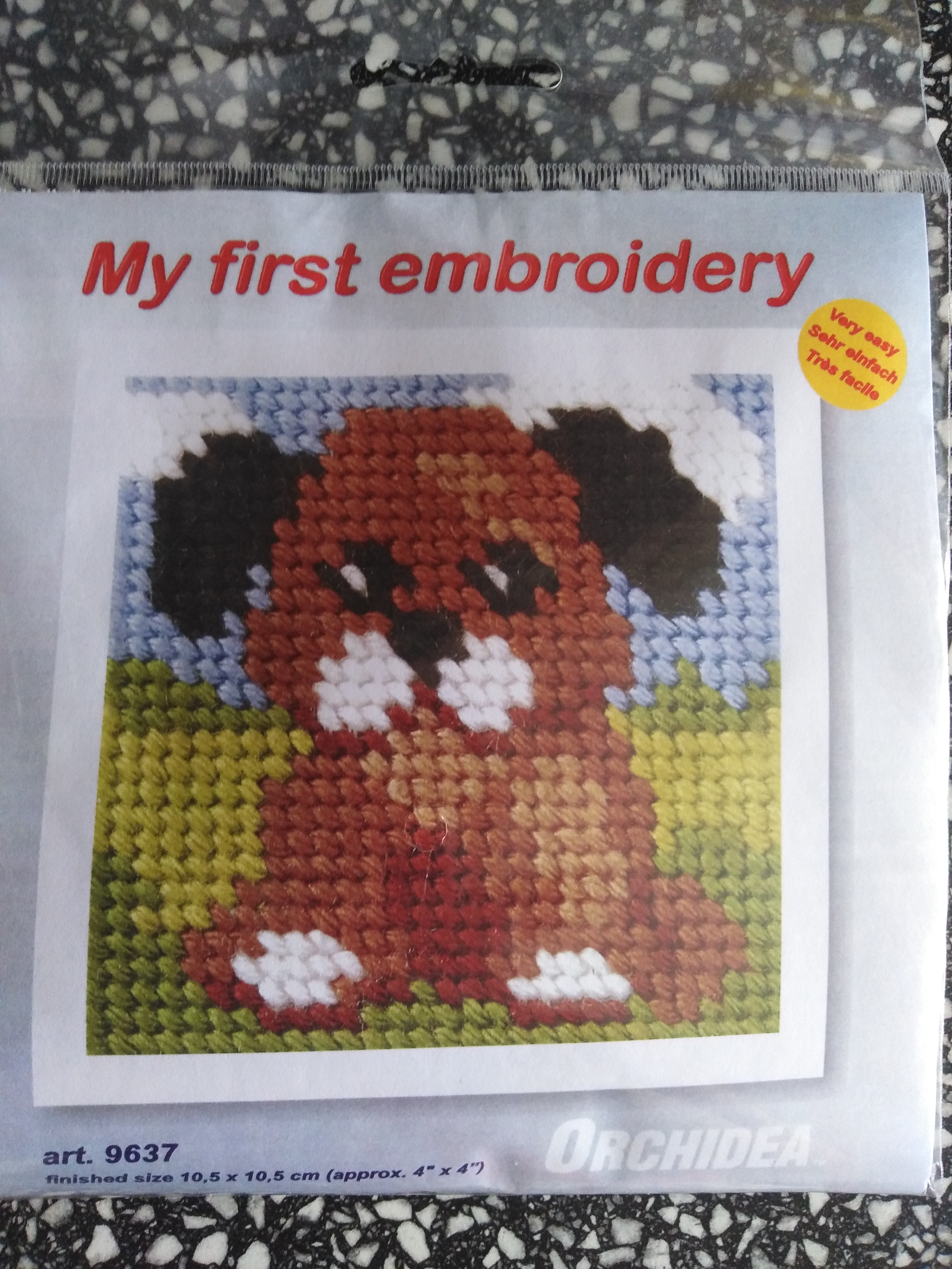 Vyšívací sada 10,5 x 10,5 cm pejsek