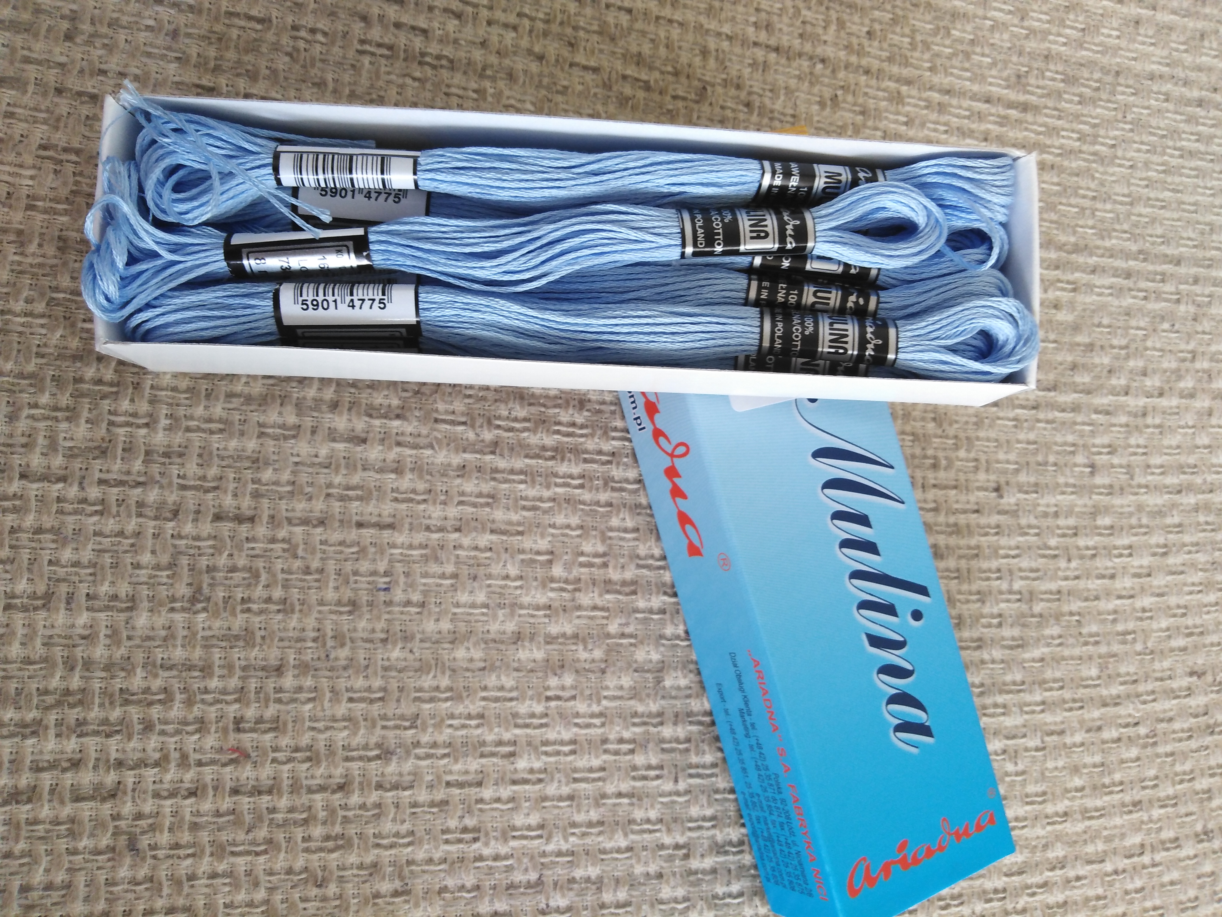 Příze na vyšívání Mulina - Ariadna nebeská modř 1622