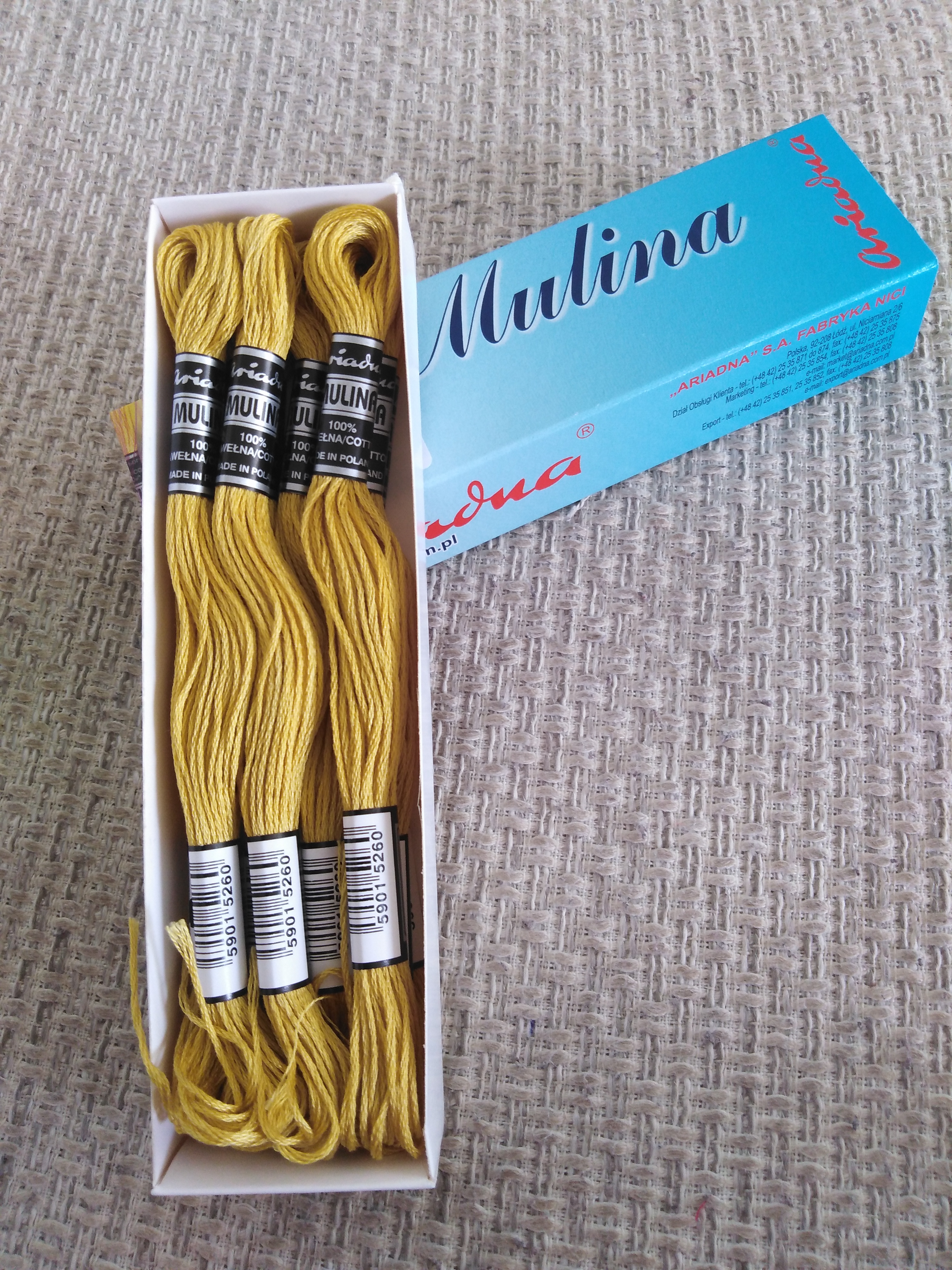 Příze na vyšívání Mulina - Ariadna světle zlatá 1721